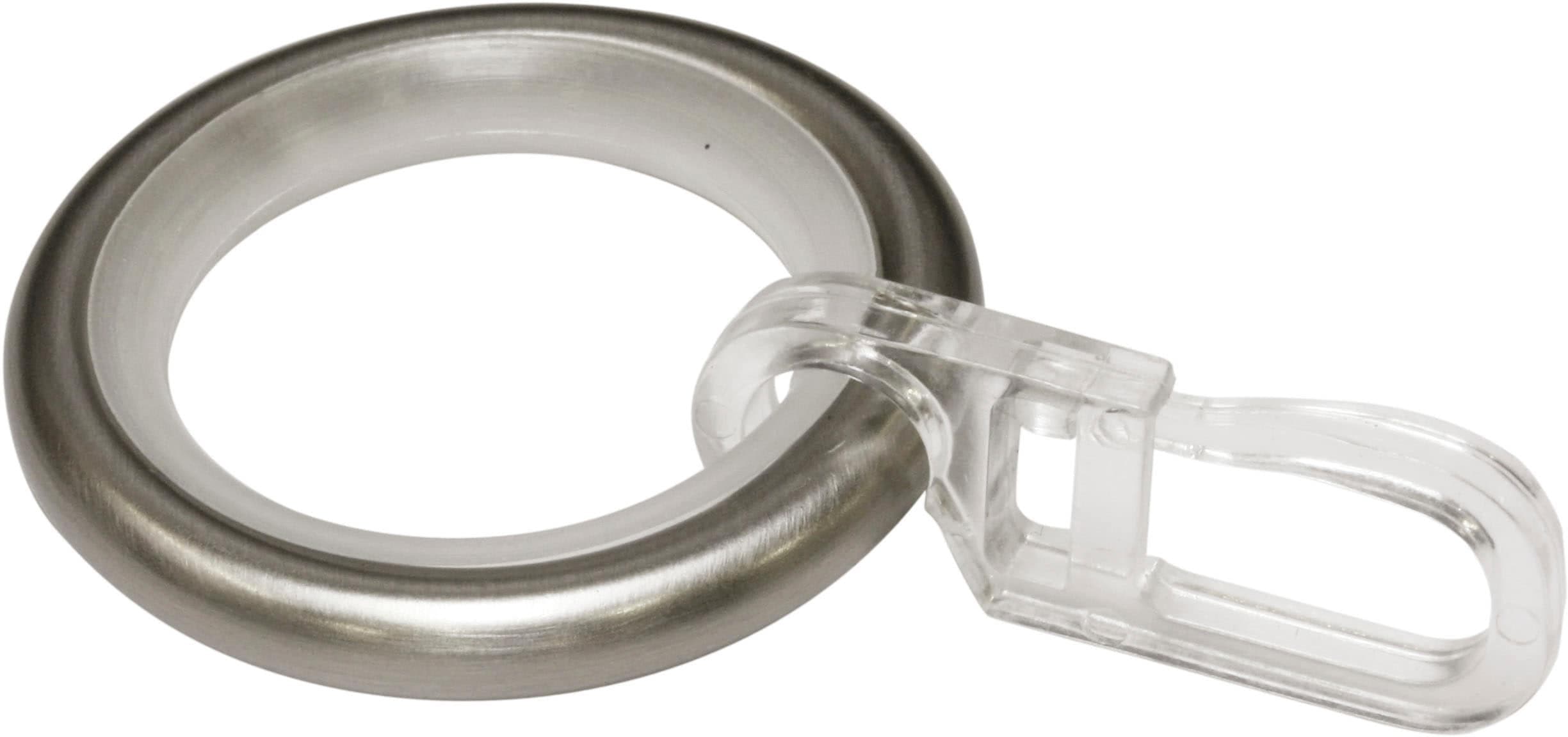 GARDINIA Gardinenring Memphis Silber 10 Stk. Metall Ø 16 mm