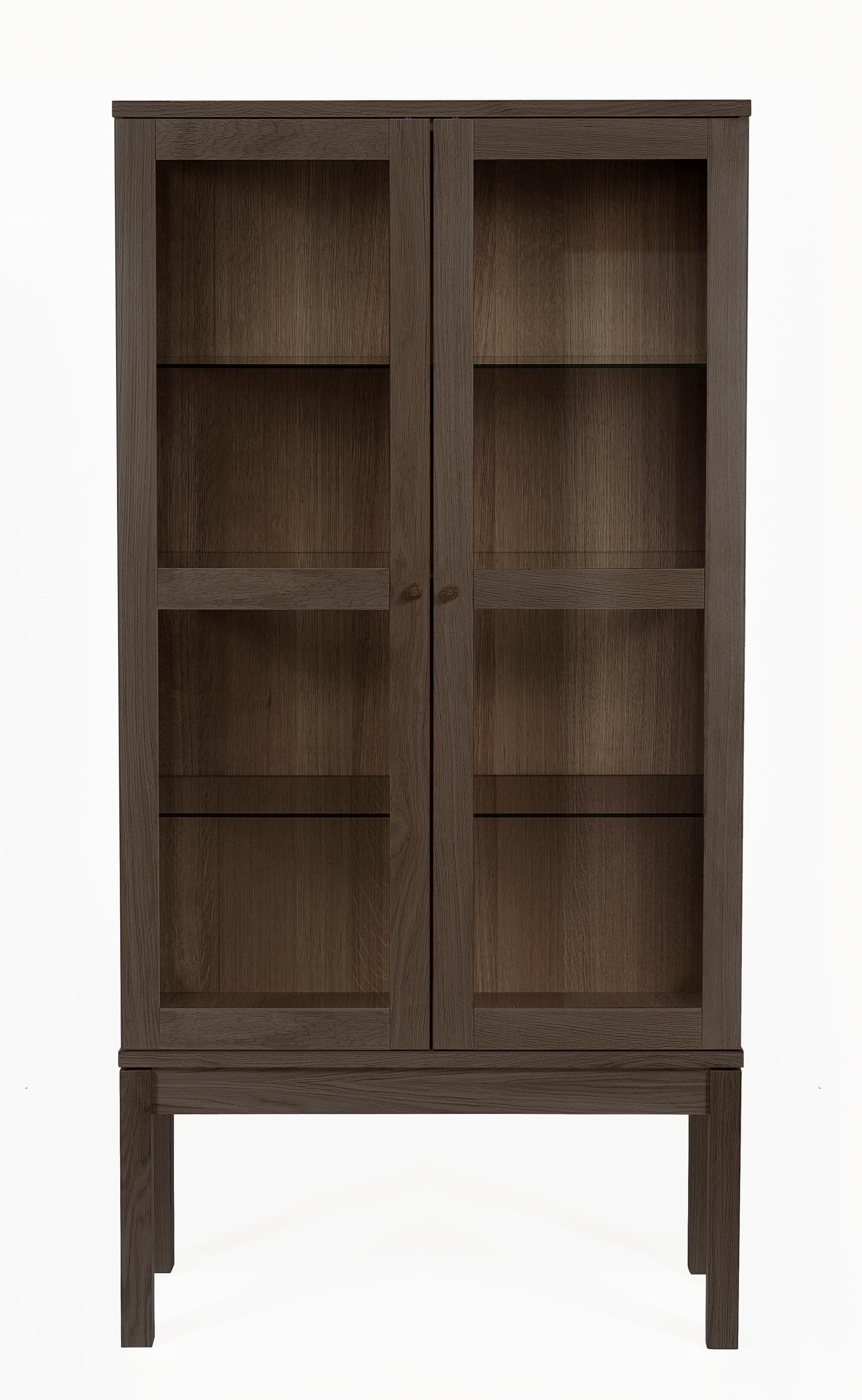 Andas Vitrine AbbeyWood Eiche Dunkel mit Glas