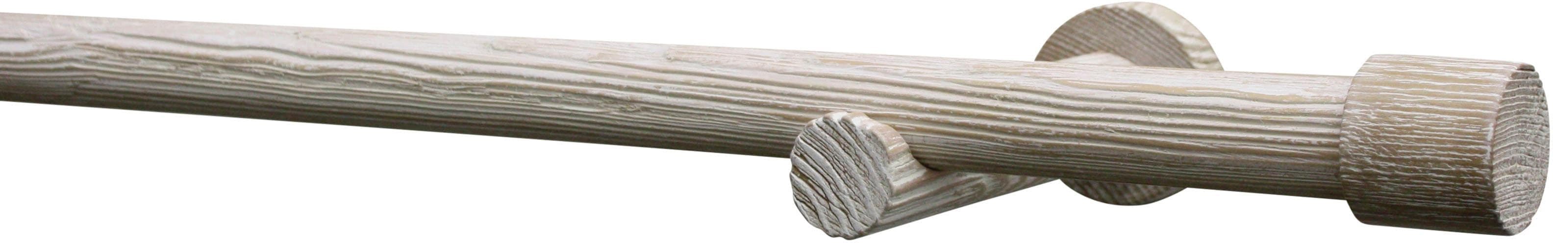 Schöner Wohnen Kollektion Gardinenstange Set Mira 1-Lauf Ø 25 mm Natur Holzwerkstoff