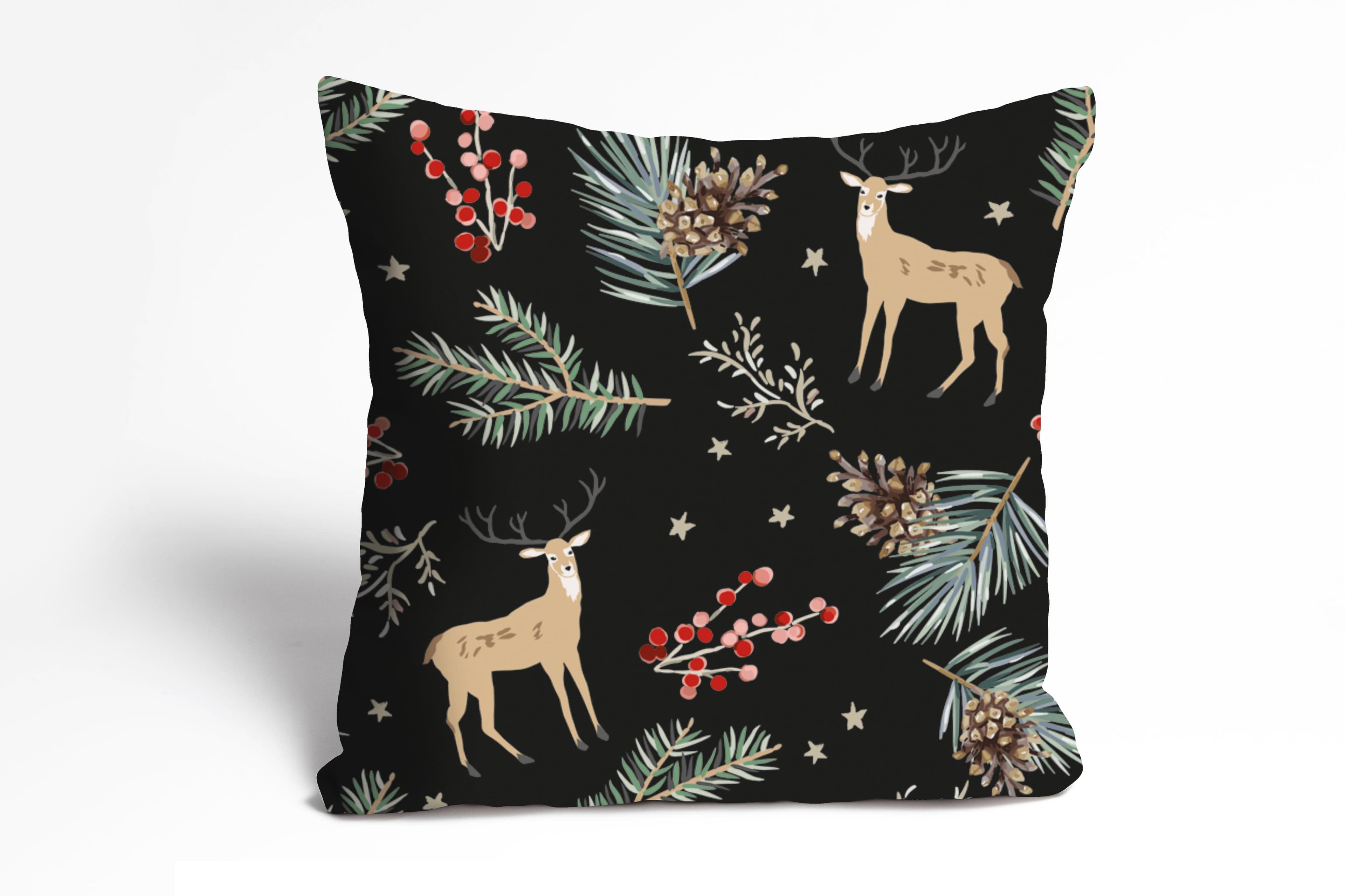 Dekokissen QUEENCE Rudolf Bunt Rentier Weihnachten