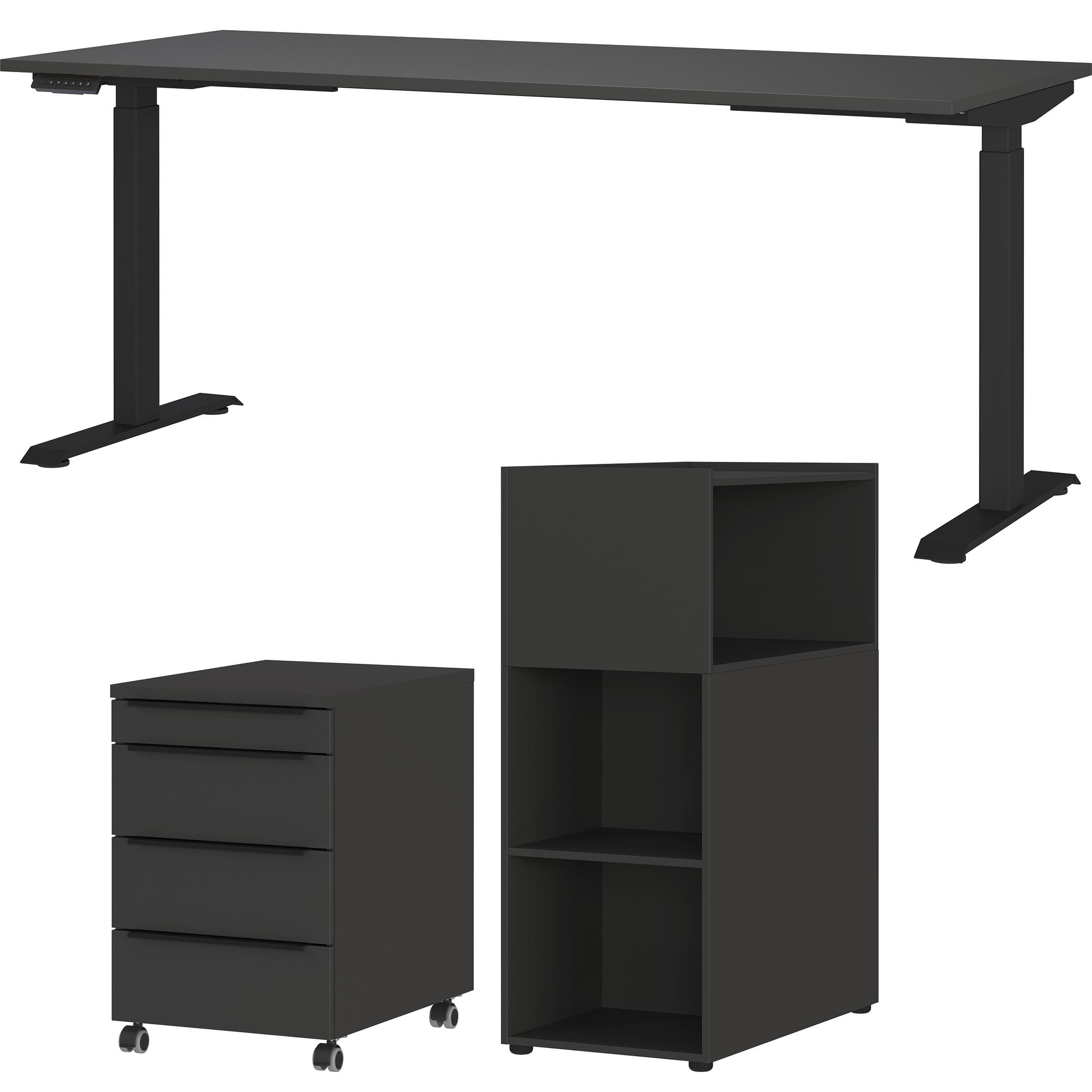 GERMANIA Büromöbel-Set Mailand Grau Metall Holzwerkstoff