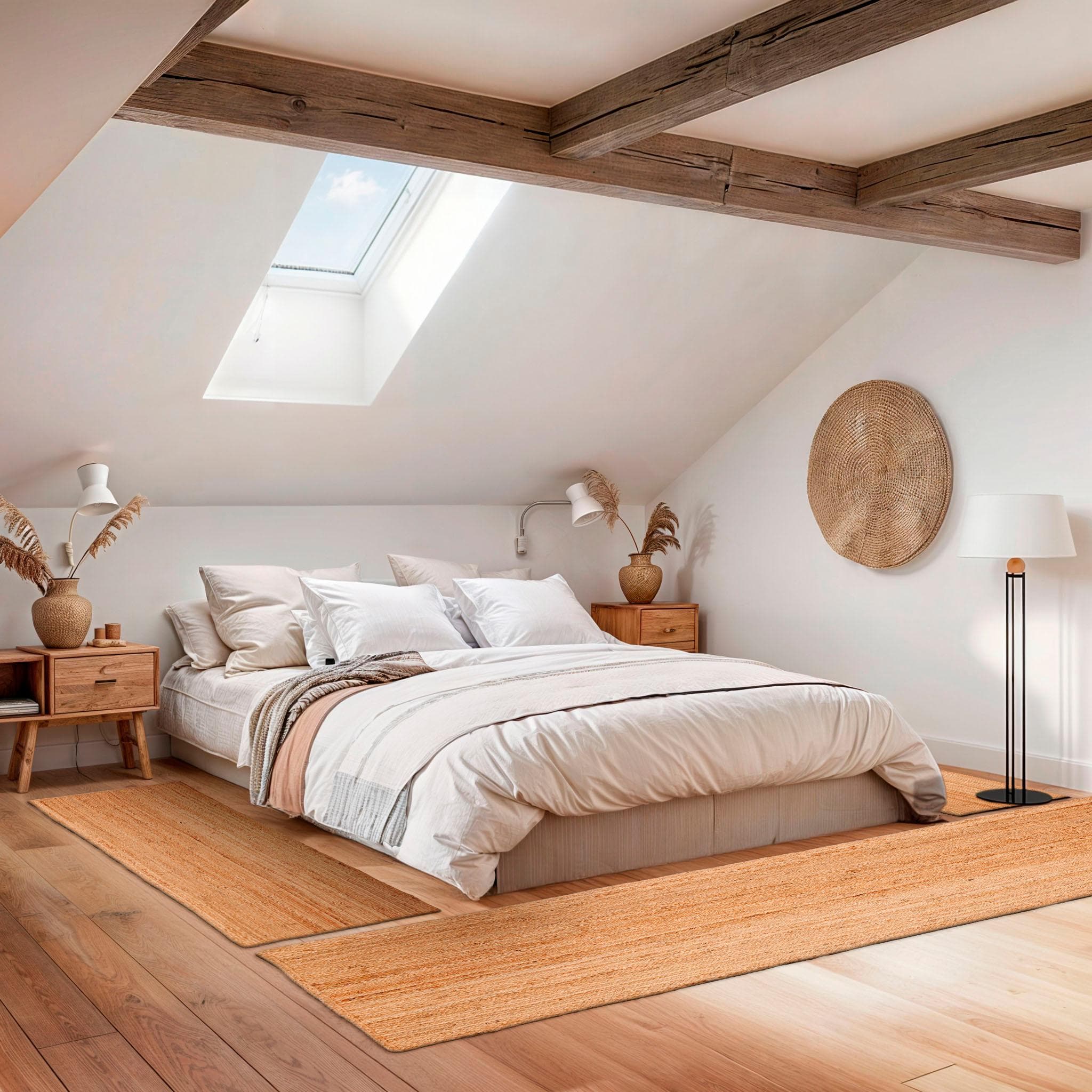 Bettumrandung Bjarka 100% Jute Meliert