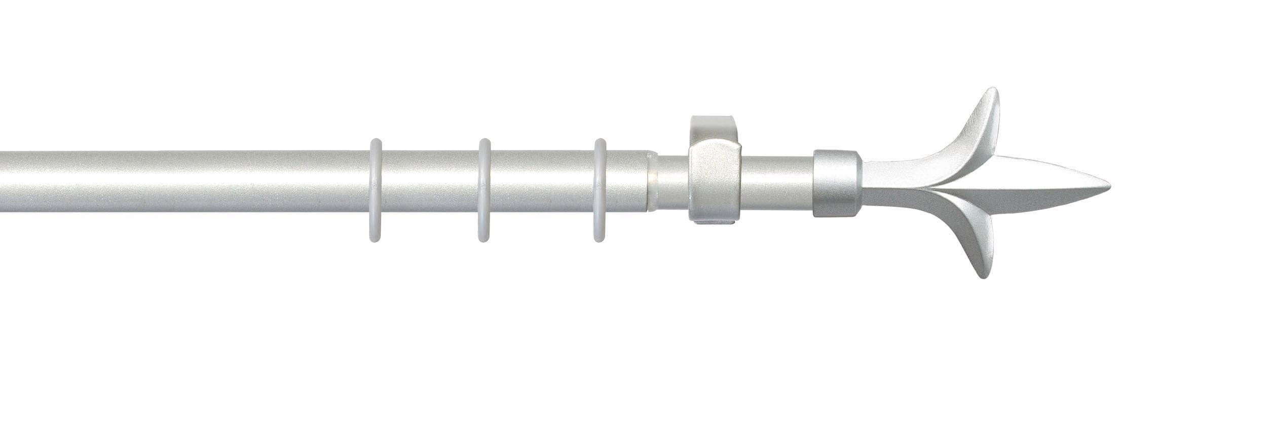 Liedeco Gardinenstange Sparta Silber Metall 20mm