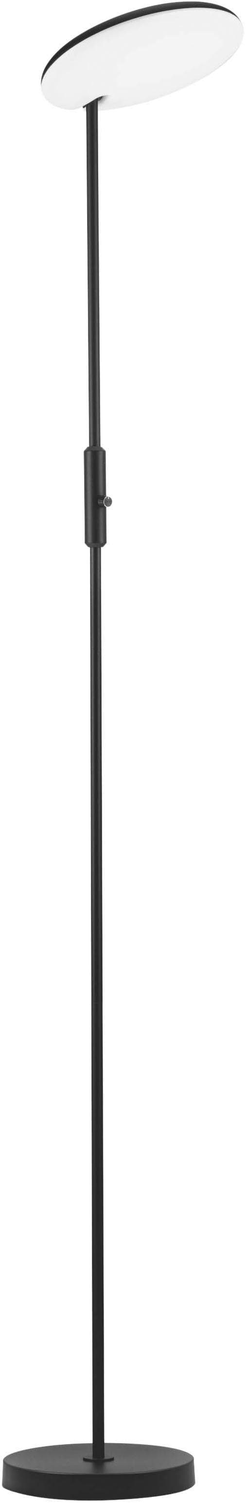 Moderne Stehlampe aus Acryl und Aluminium in Schwarz
