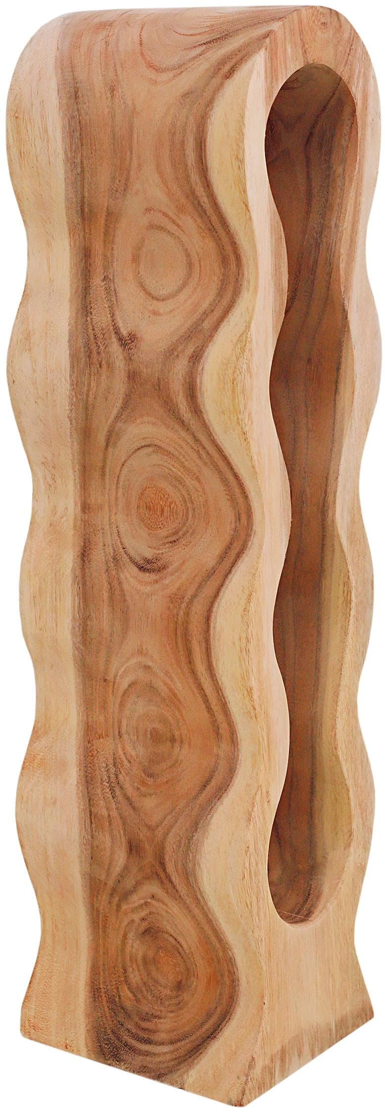 SIT Weinregal Beige Massivholz mit Flaschenhalterung