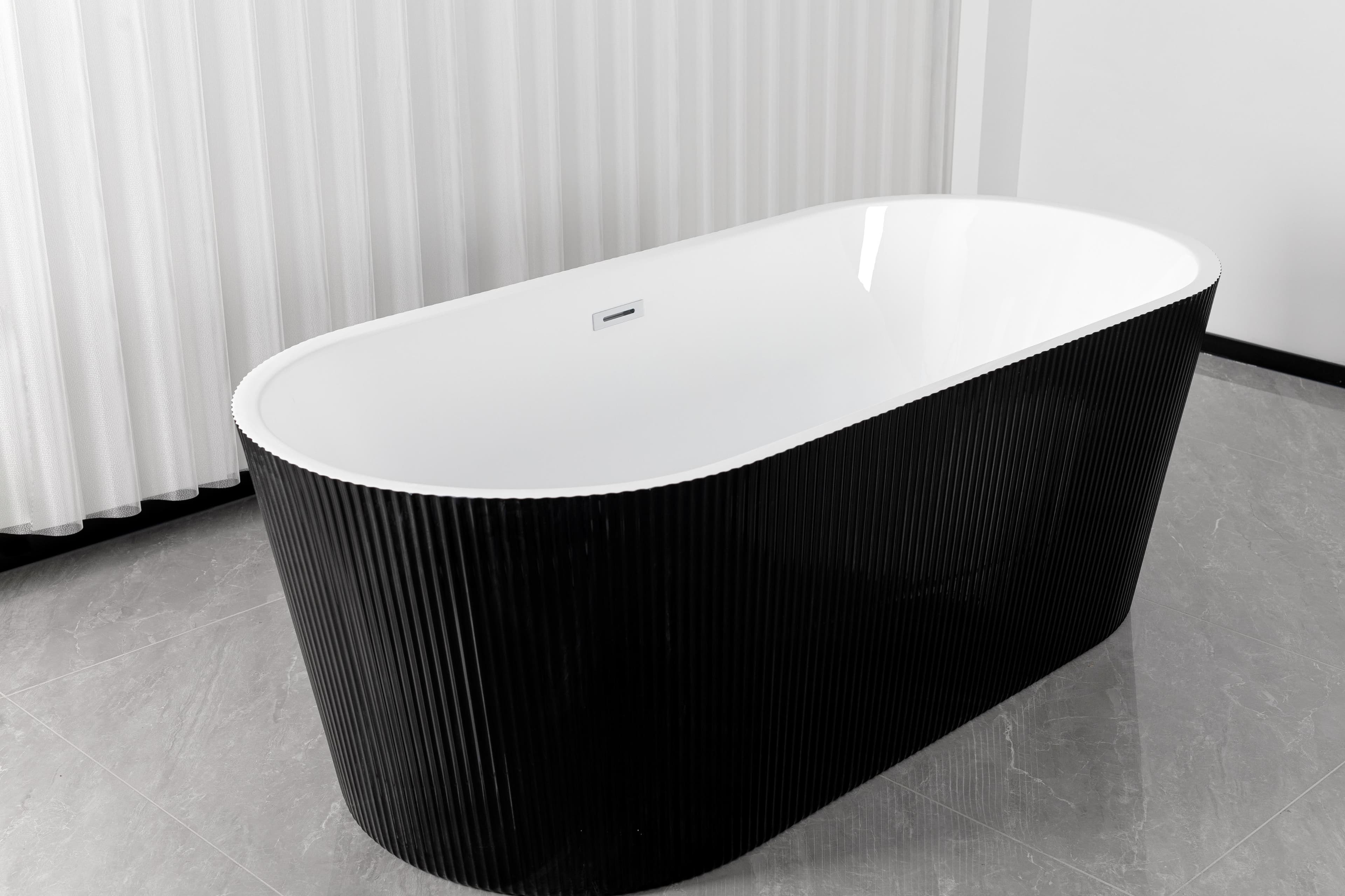 Badewanne SANOTECHNIK RENO Schwarz Acryl
