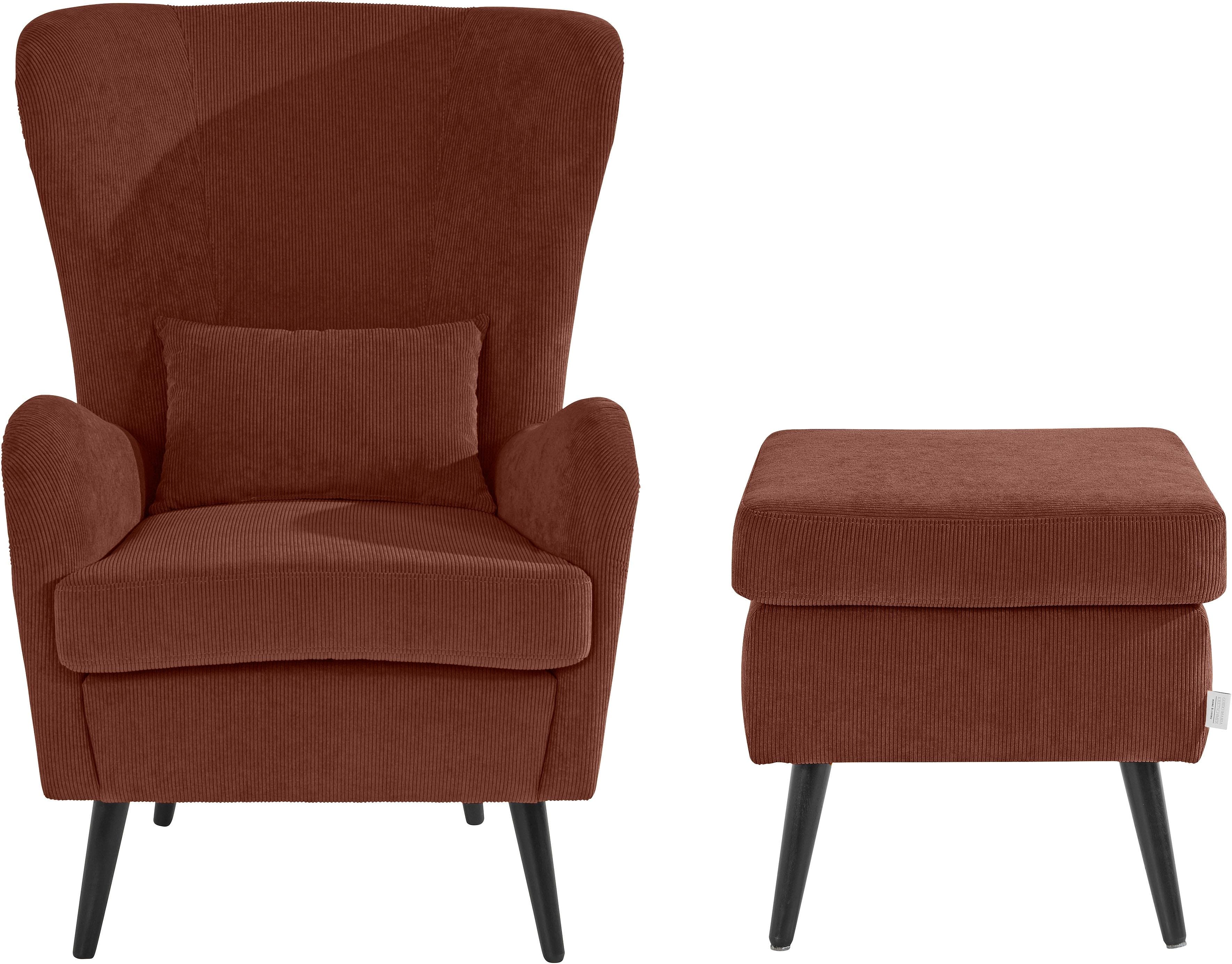 HOME AFFAIRE Sessel Sallito Ohrensessel Samtcord Terra