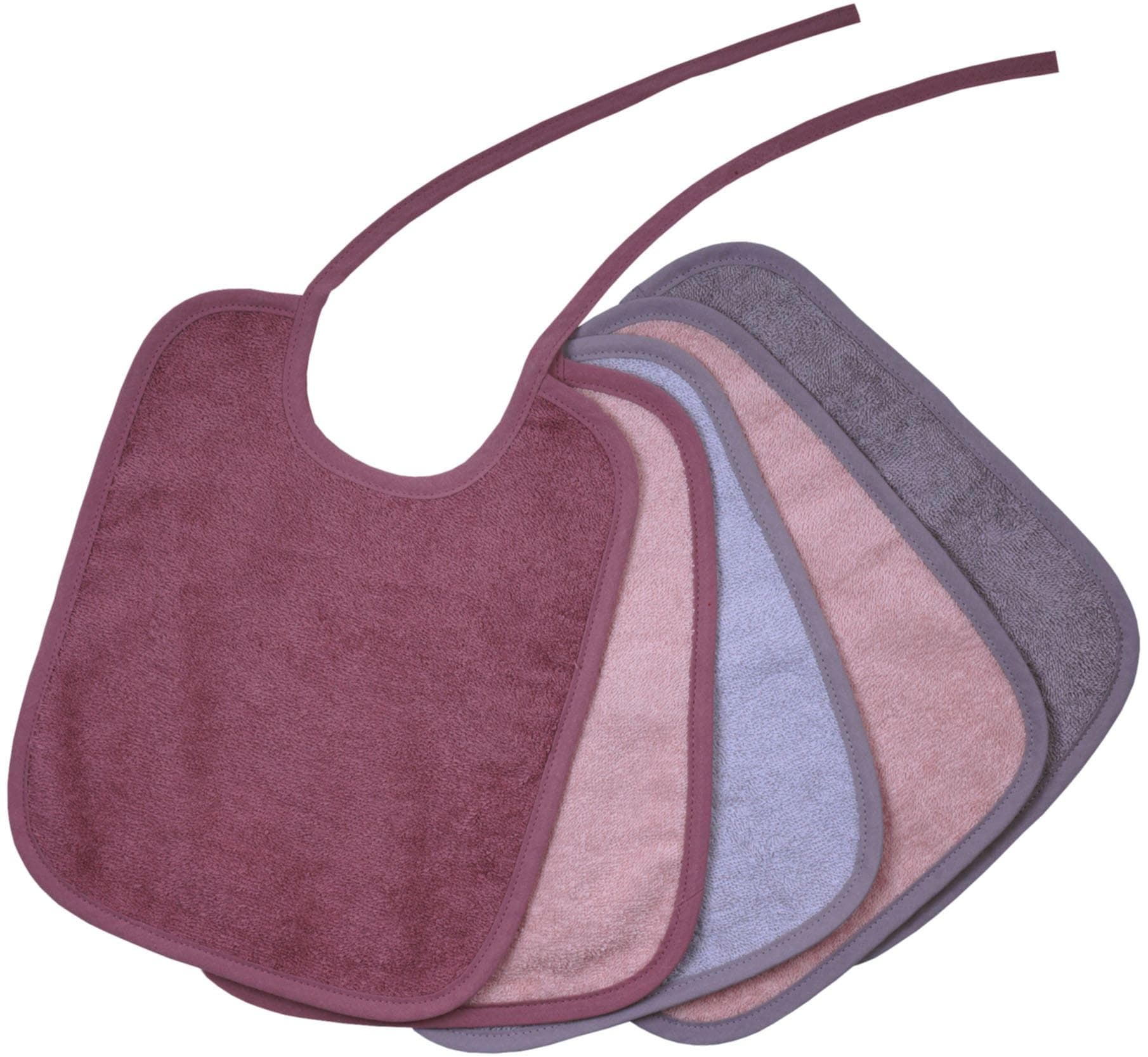 Wörner Bindelätzchen 5er Pack Baby rosa 25x30 cm