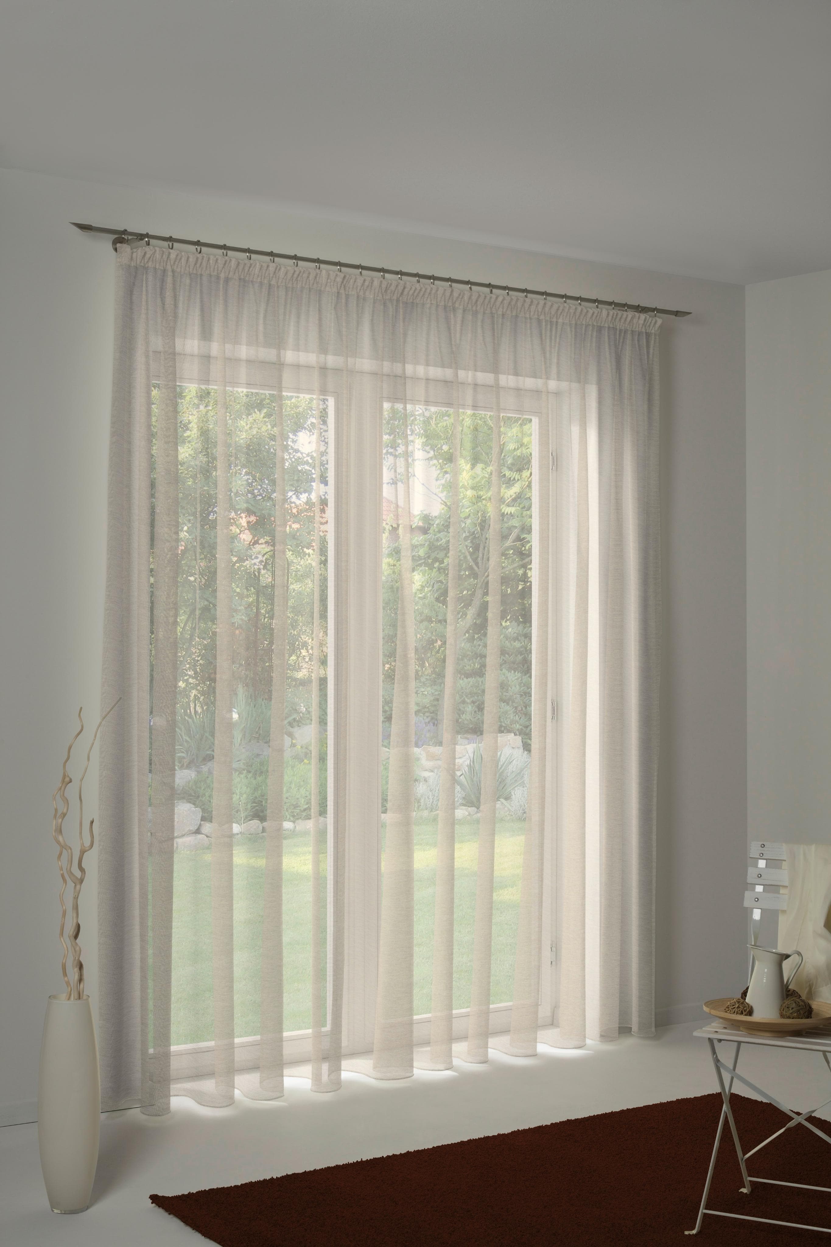 Vorhang WIRTH Lorca Beige 66% Polyester 34% Baumwolle