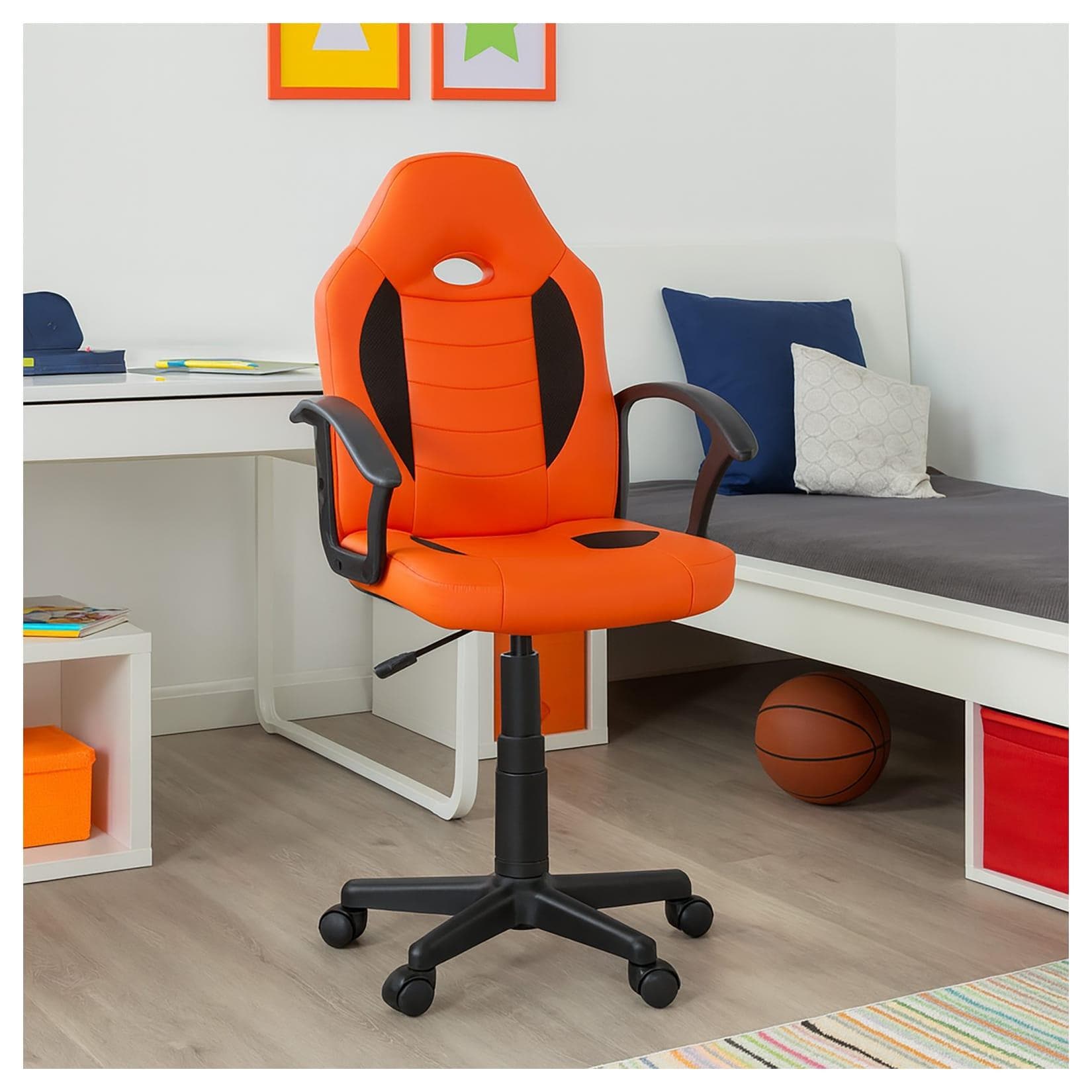 HTI-Living Schreibtischstuhl Kinder Drehstuhl Orange Höhenverstellbar