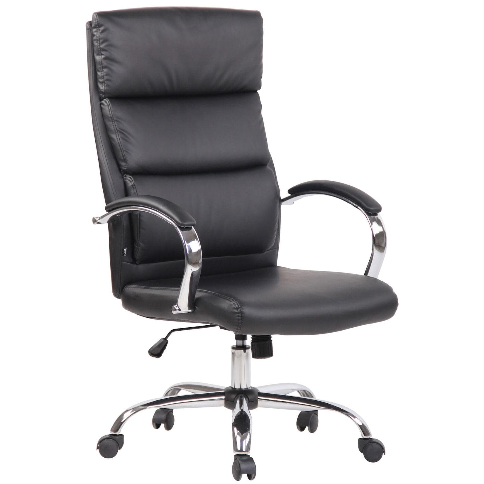 TPFLiving Bürostuhl Bradley Schwarz Kunstleder Ergonomisch