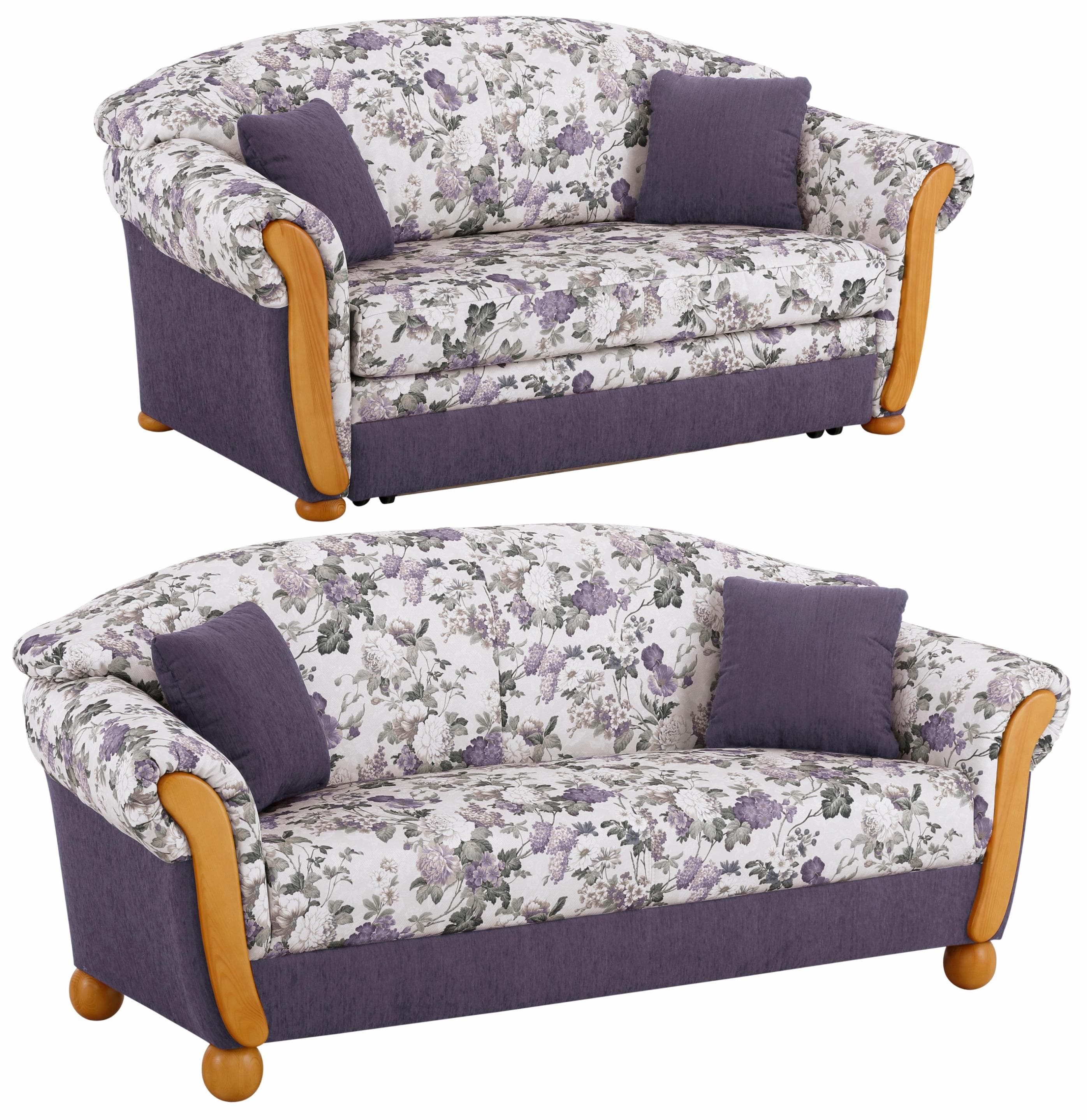 Home Affaire Polstergarnitur Milano Landhausstil Lila 2- und 3-Sitzer
