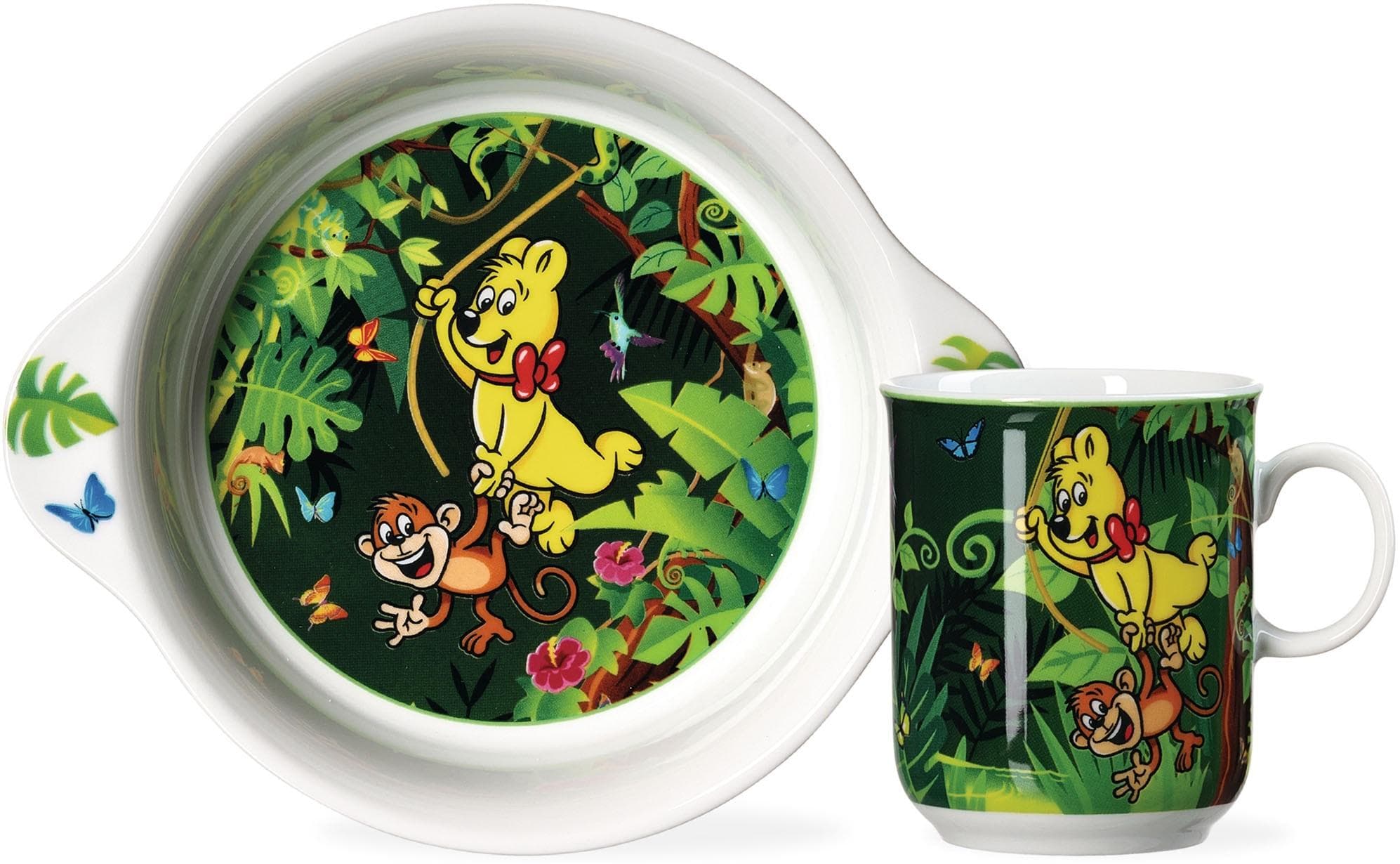 RITZENHOFF & BREKER Kindergeschirr-Set HARIBO Jungle Grün Porzellan