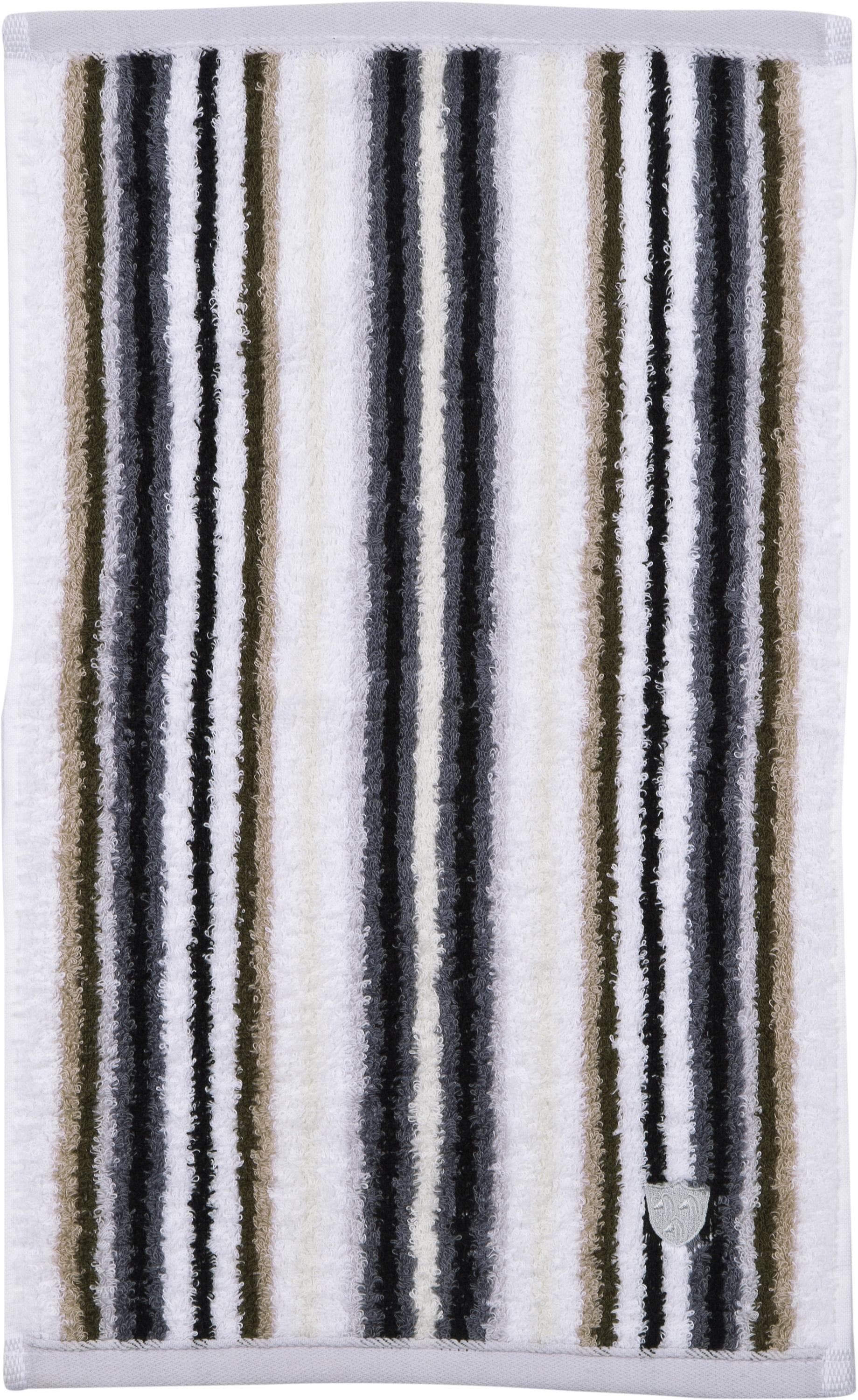 Gästetuch VITA Anthrazit gestreift Baumwolle