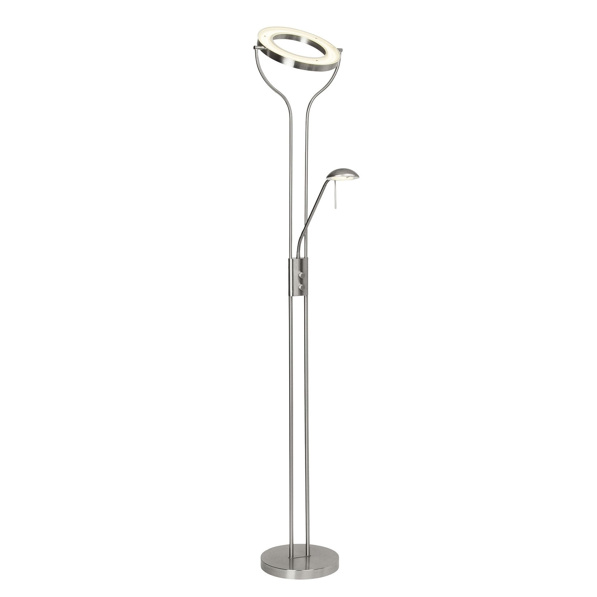 BRILLIANT Deckenfluter Demian LED Lesearm Grau Eisen Chrom