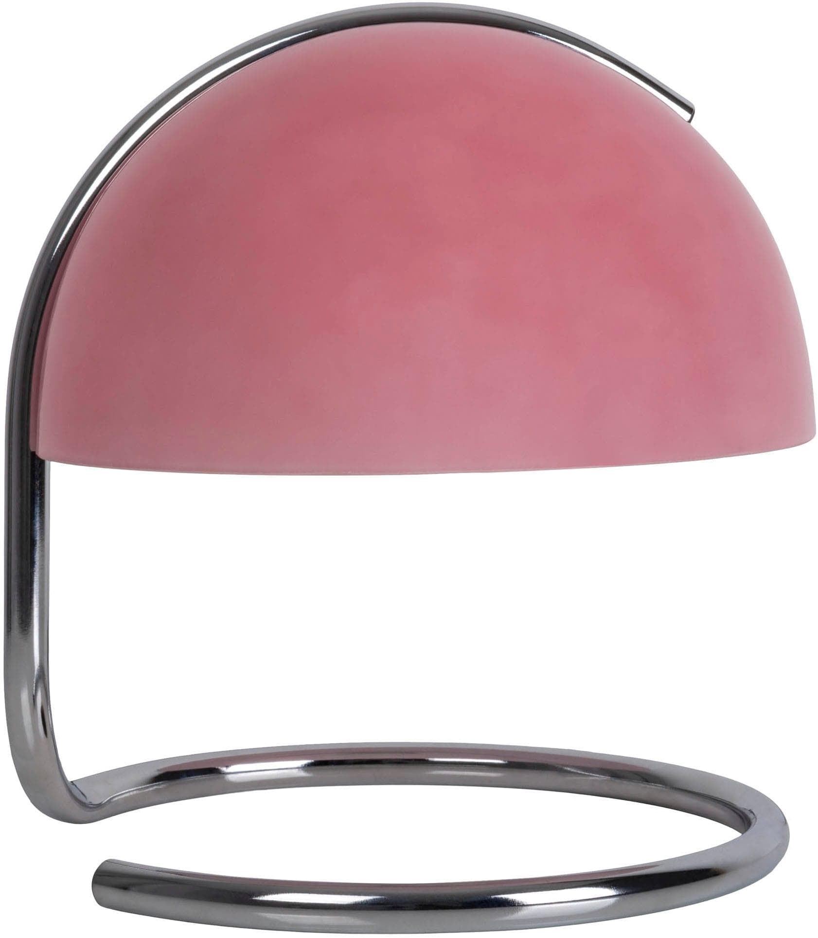 NÄVE Tischleuchte Burano Rosa Retro Design Metall Glas