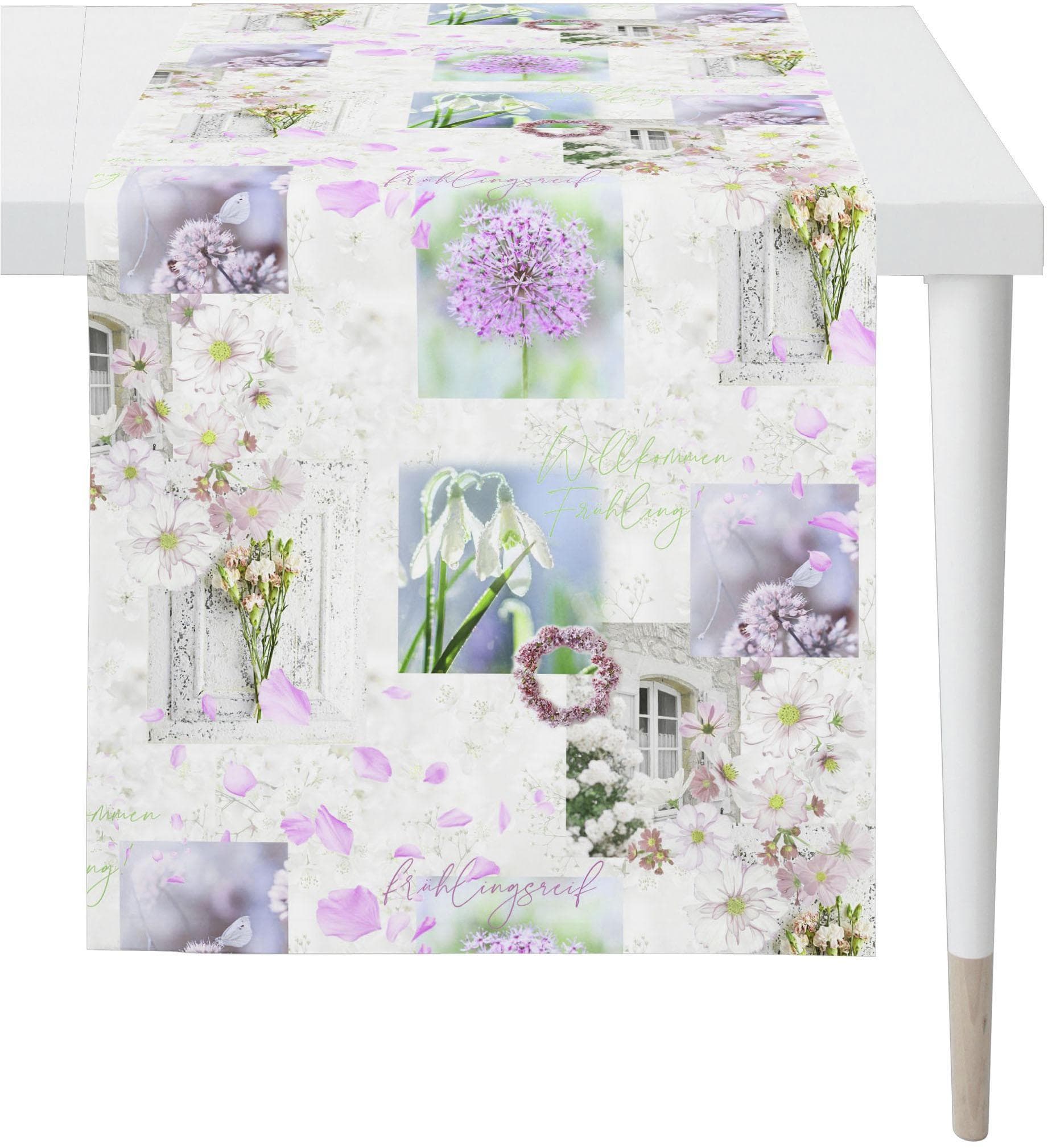 Tischläufer APELT 6722 Mauve Polyester-Baumwolle