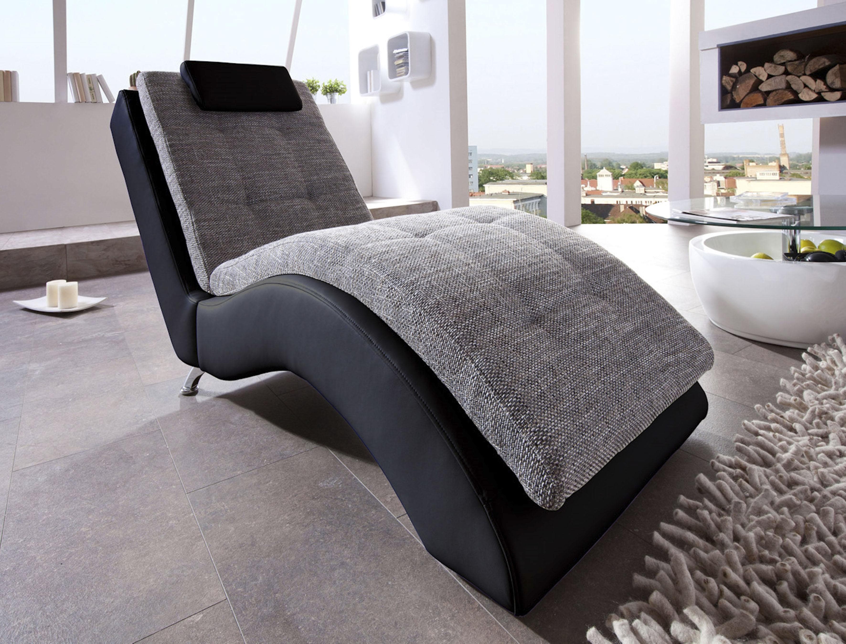 HOME AFFAIRE Vengo 2 Relaxliege Schwarz Modern