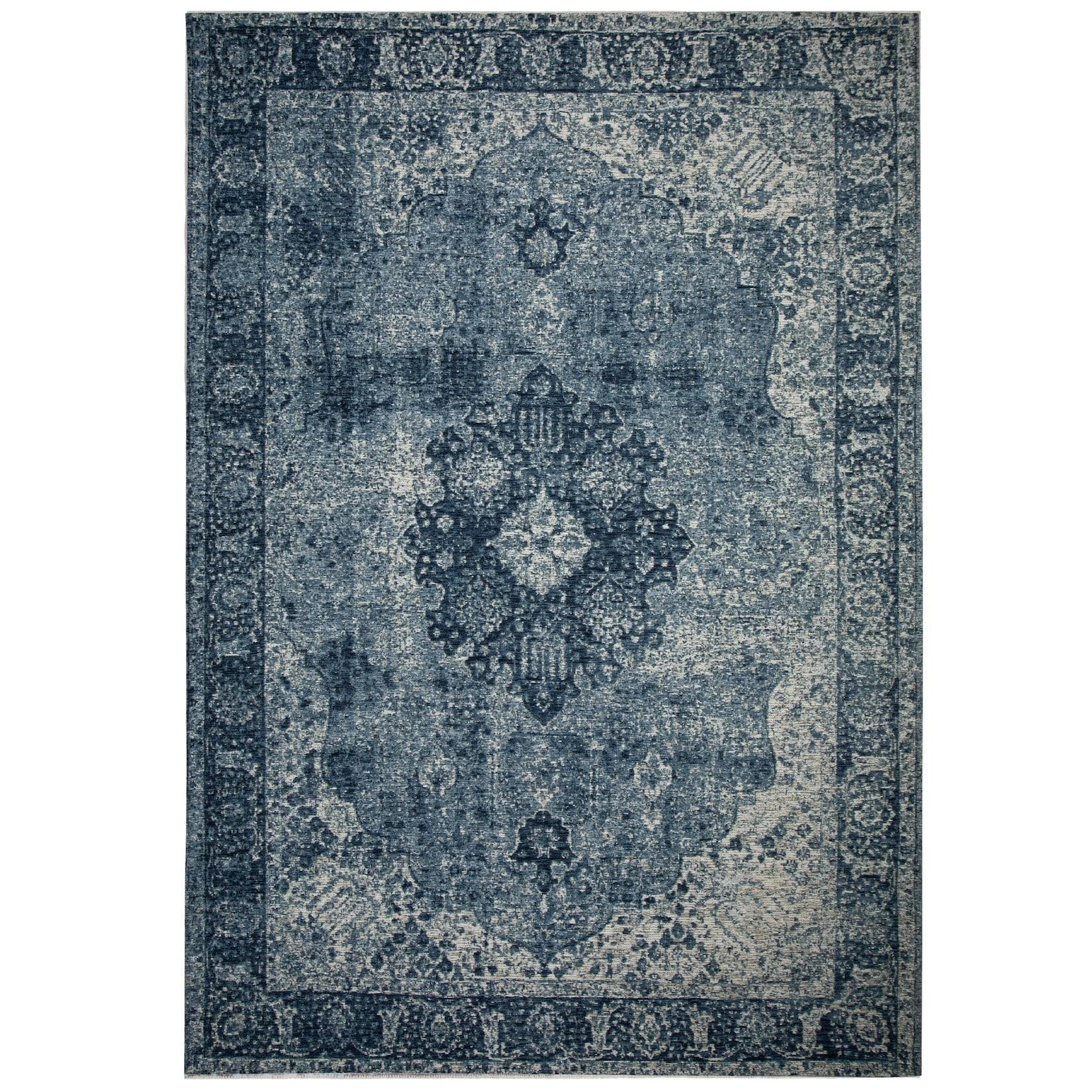 Vintage-Teppich in Blau - 155x230 cm