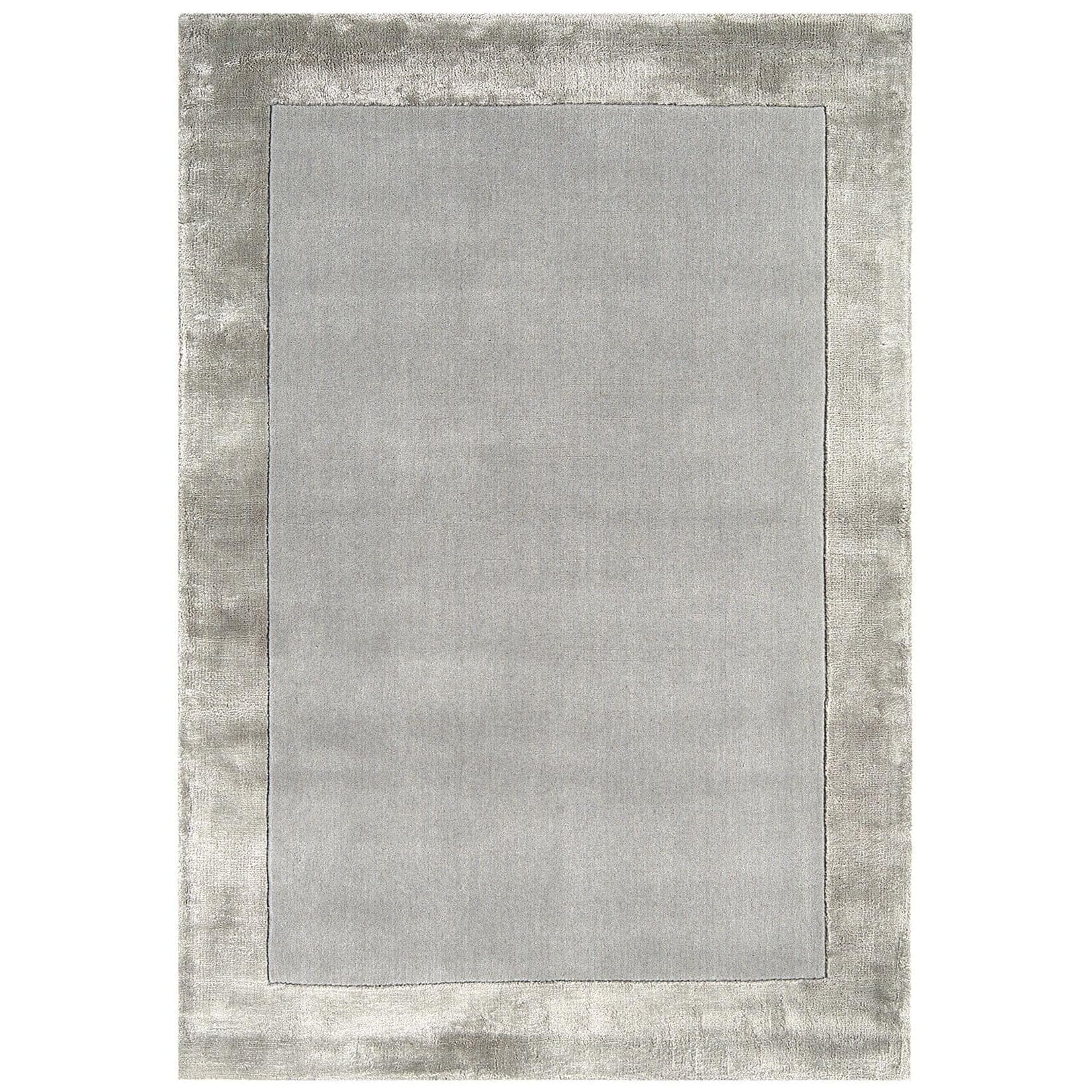 KADIMA DESIGN Wollteppich Silber Handarbeit Kurzflor