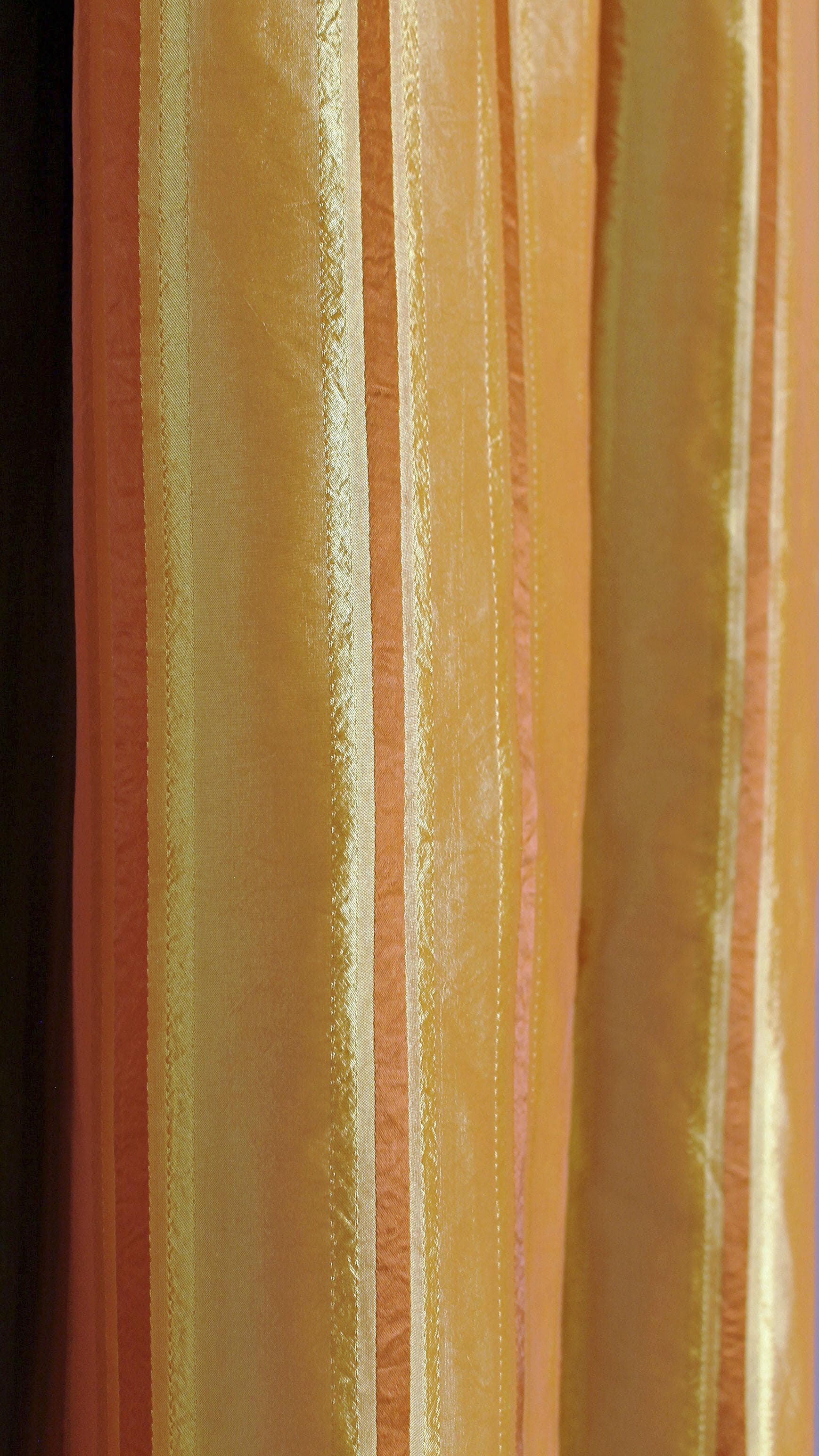 HOSSNER Gardine Caumasee Gelb Goldfarben Polyester Schlaufenschal