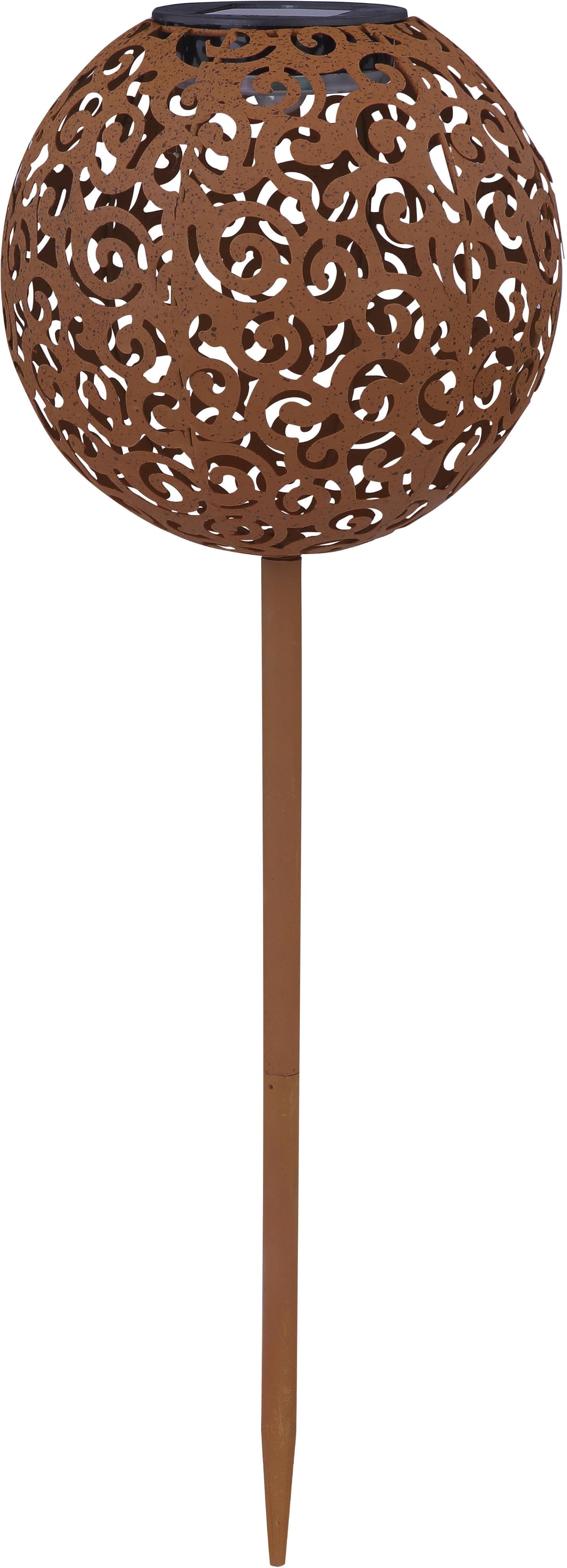 GLOBO LIGHTING LED Solarleuchte SOLAR, LED fest integriert, Warmweiß, Solarlampe für Garten, Toller Lichteffekt, Solarkugel mit Erdspieß