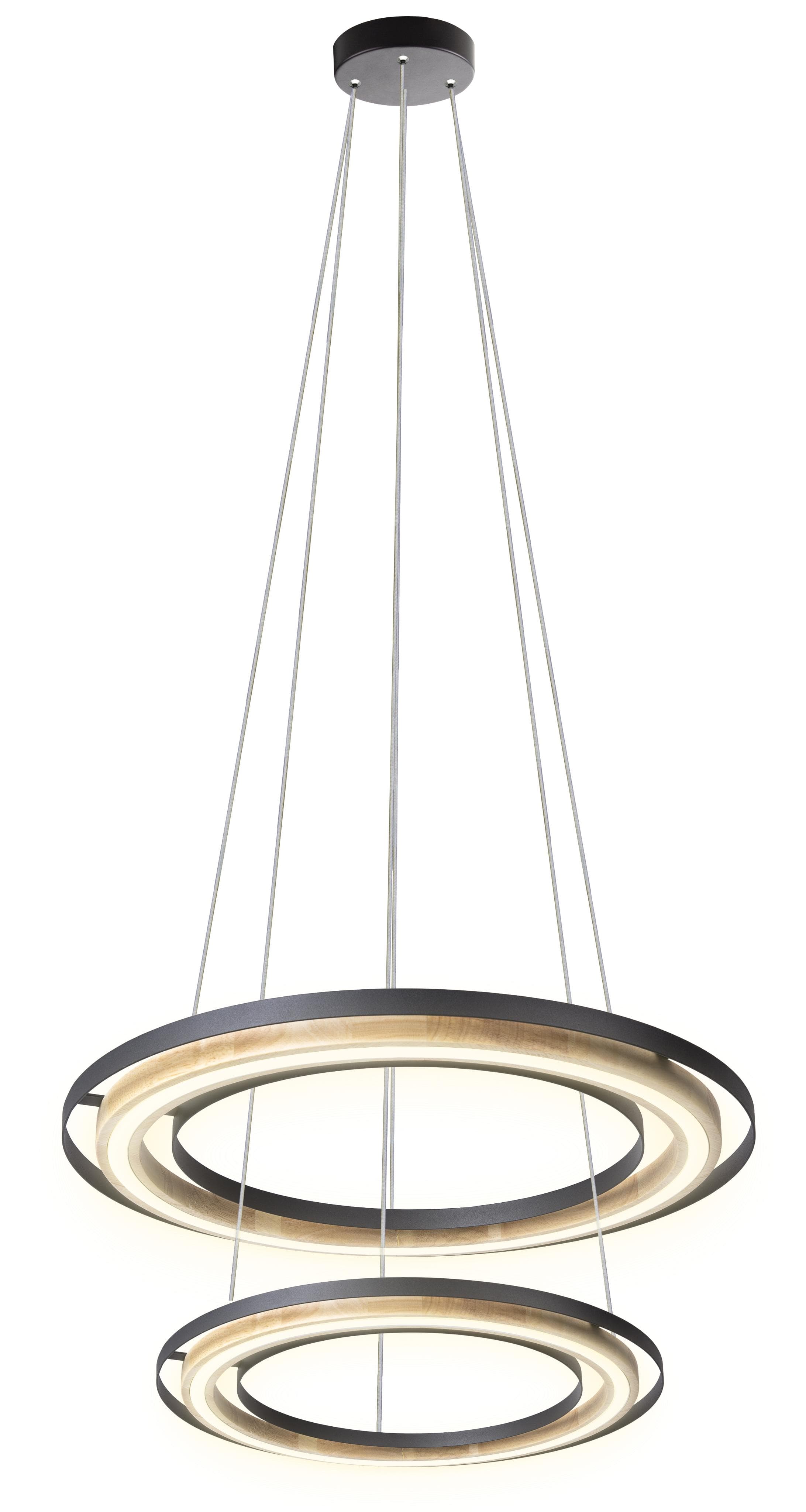 NOWA LED Pendelleuchte RILAS schwarz matt 3-flammig
