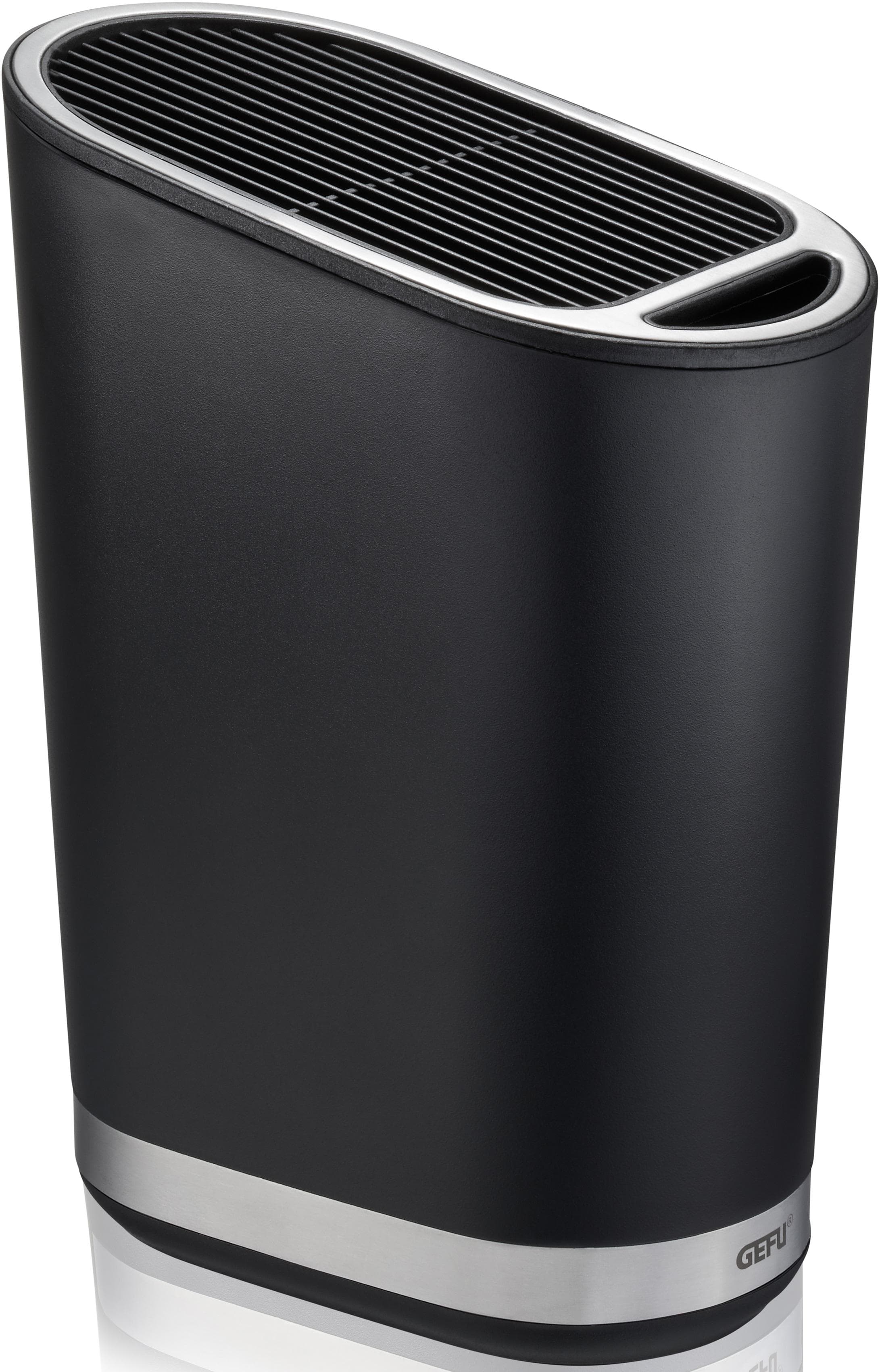 GEFU Messerblock Smartline 28-Fach Schwarz/Silber