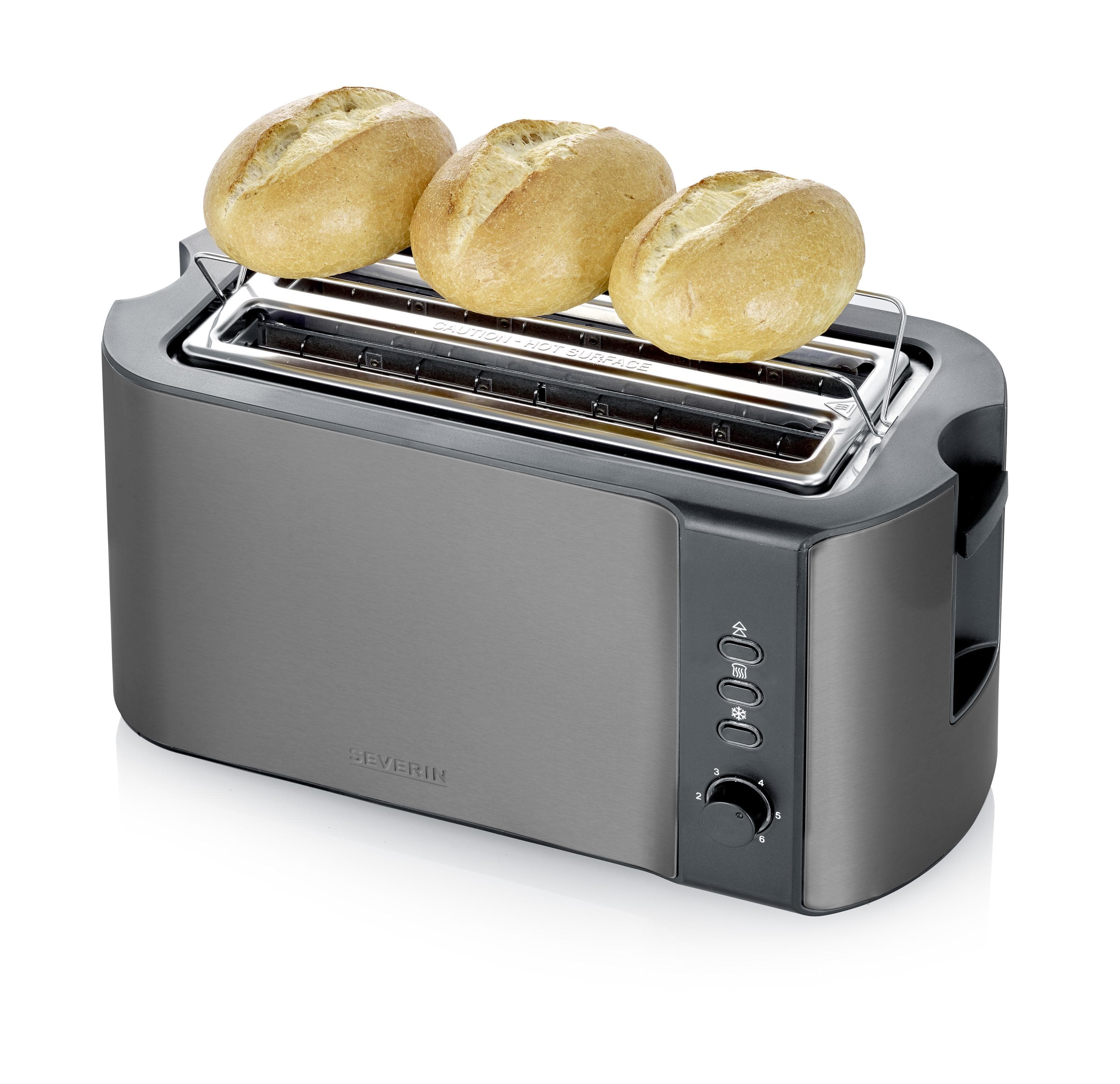 Severin Toaster AT9341 mit Brötchen-Röstaufsatz