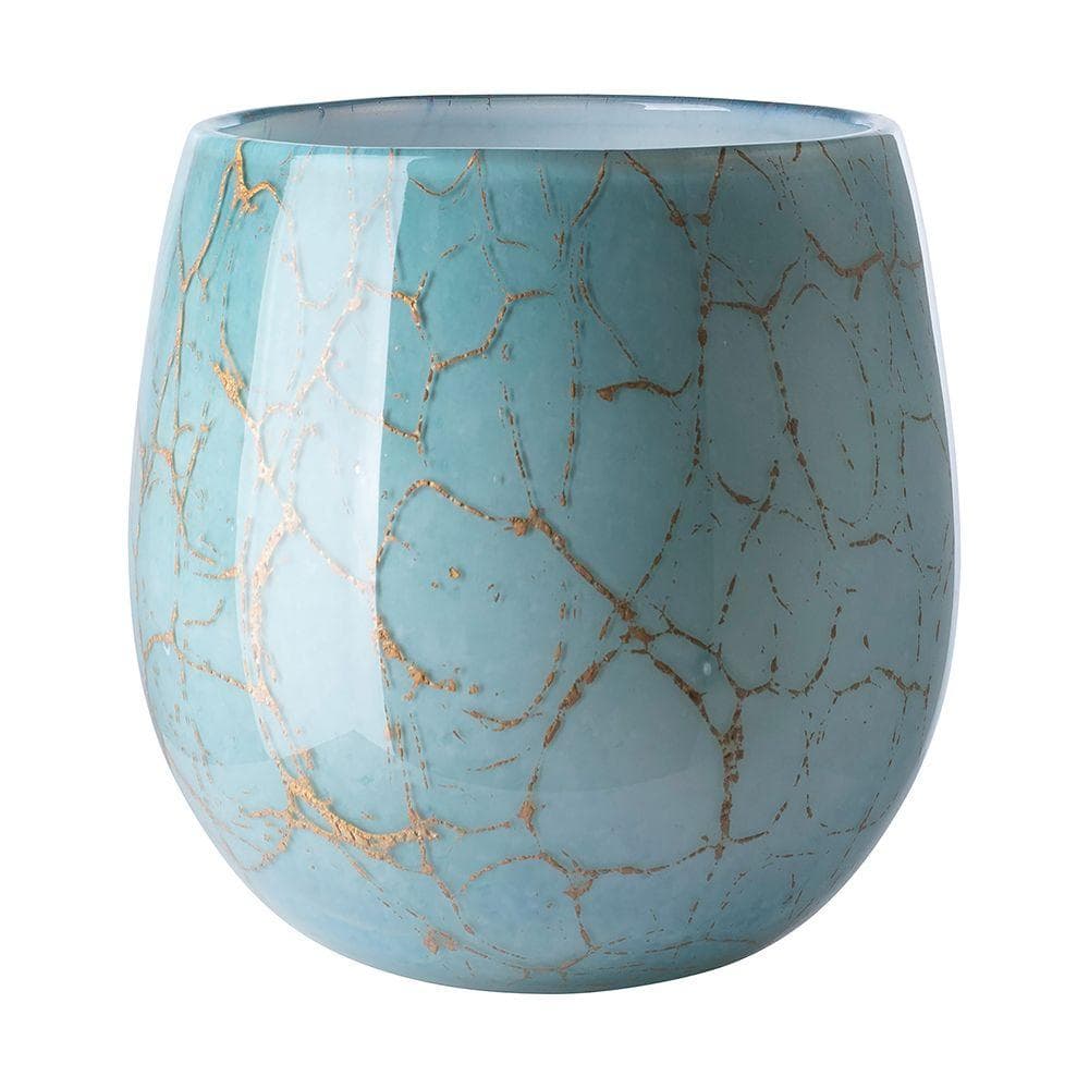 Windlicht COSMIC Opalglas Grün/Gold Fink