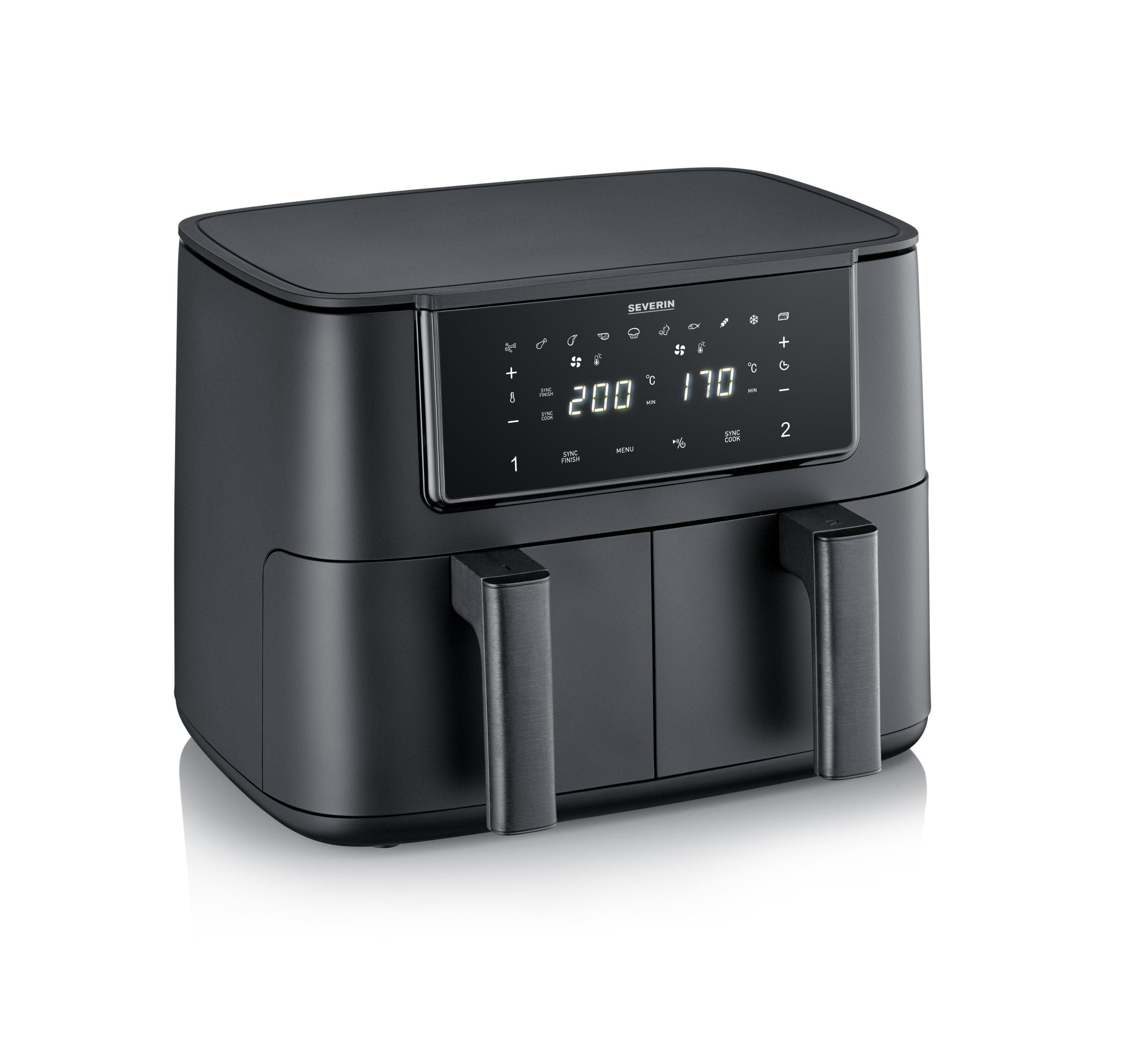 SEVERIN Heißluftfritteuse FR 2463 Dual Schwarz