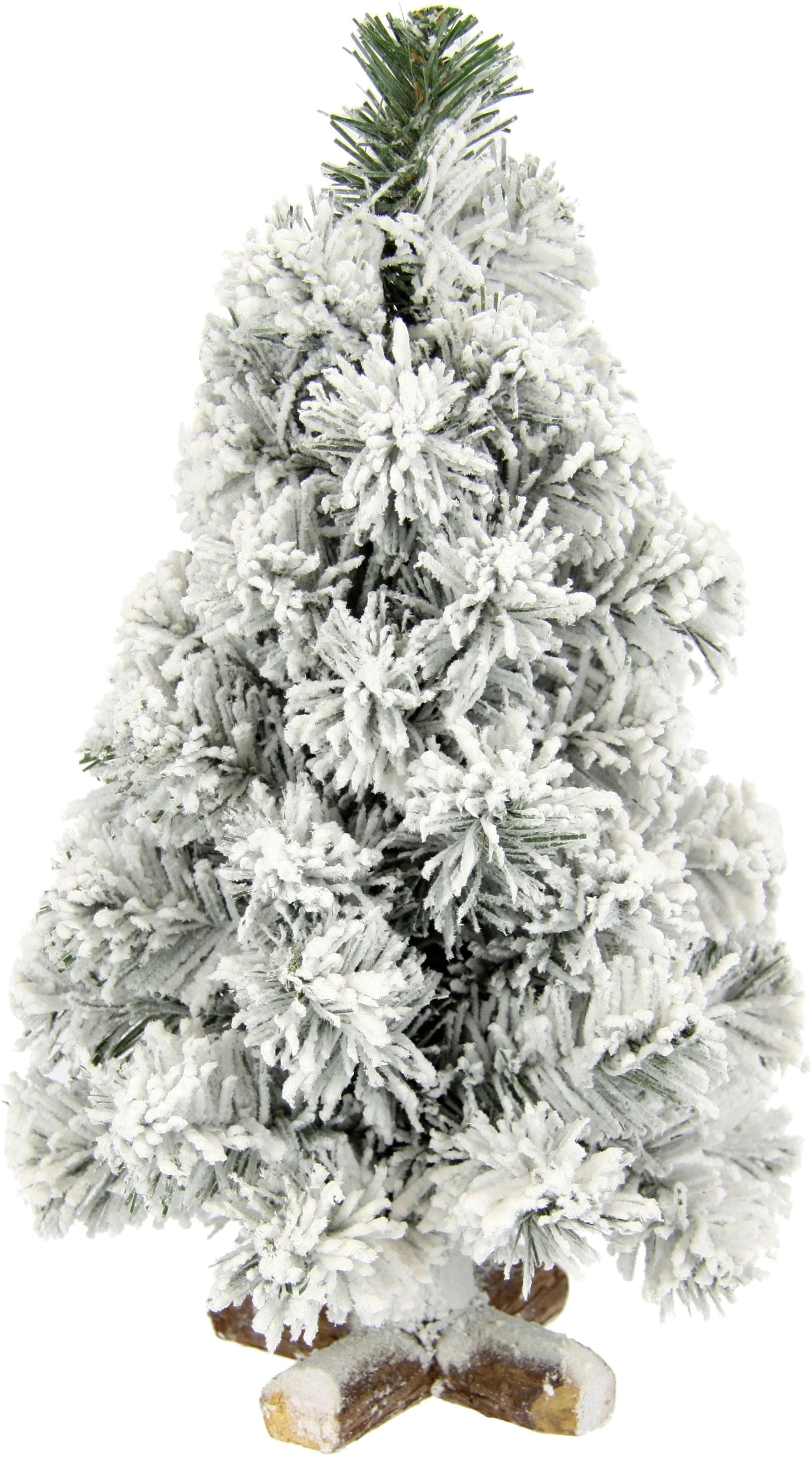 Dekobaum I.GE.A. Weihnachtsbaum Grün/Weiß 38 cm Kunststoff