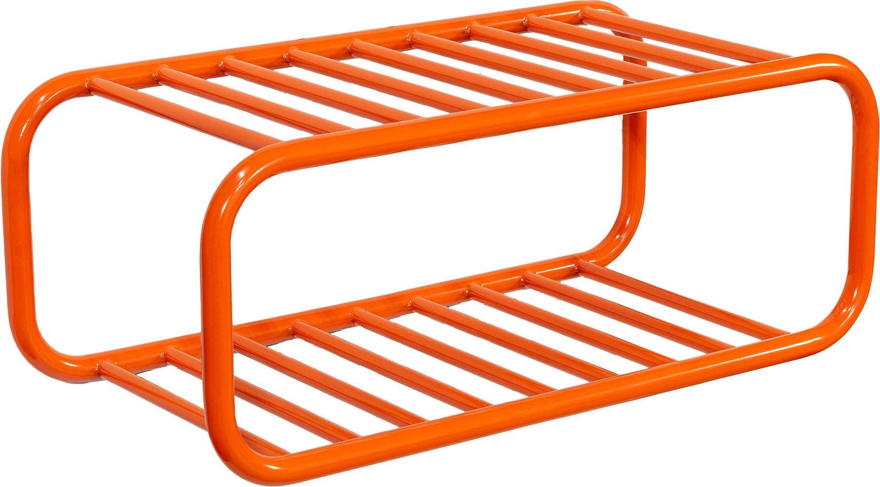 SPINDER DESIGN Retro Schuhregal Orange Stahl Wandmontage