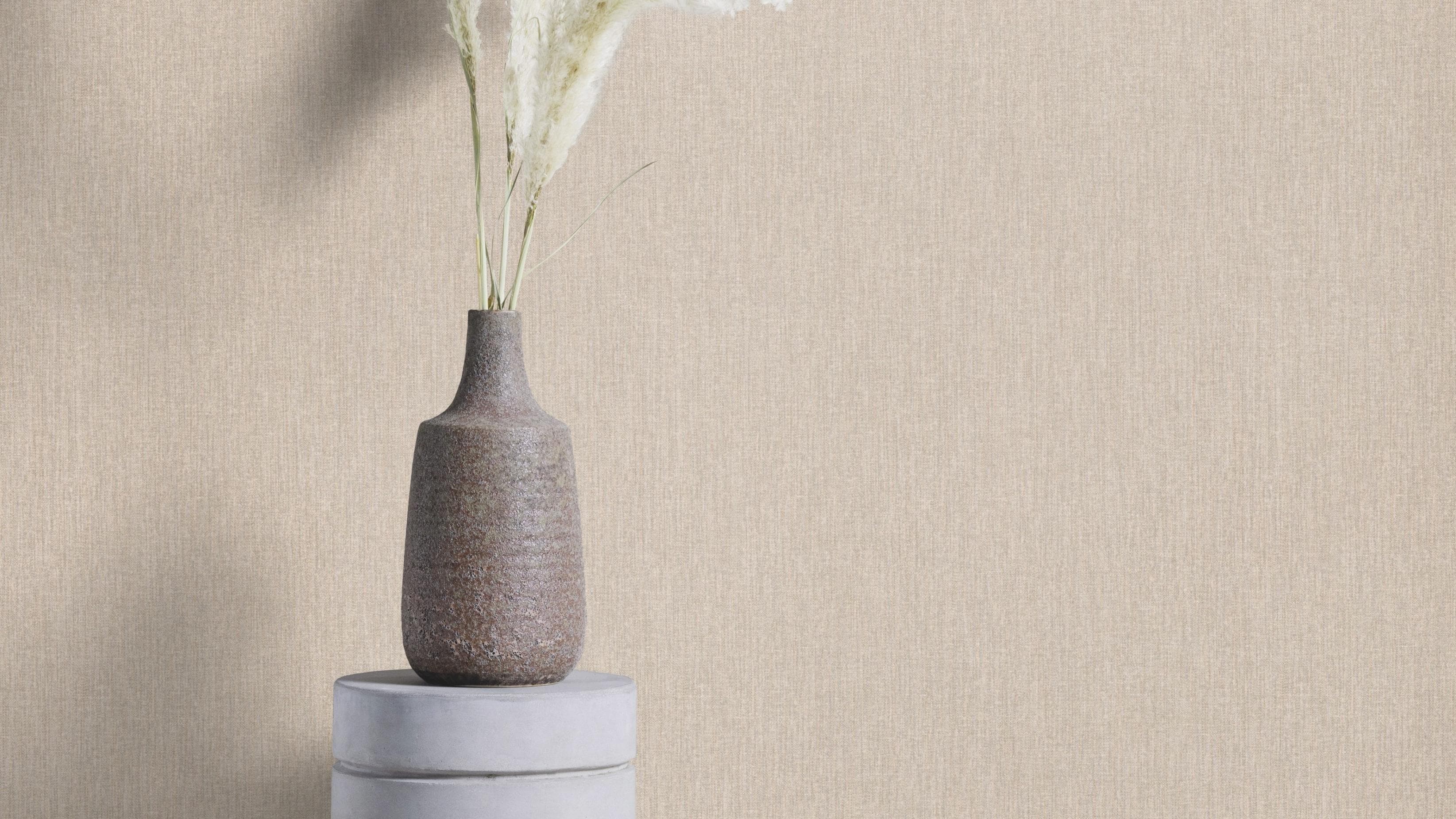Papiertapete RASCH Leinenoptik Beige 53m x 10,05m