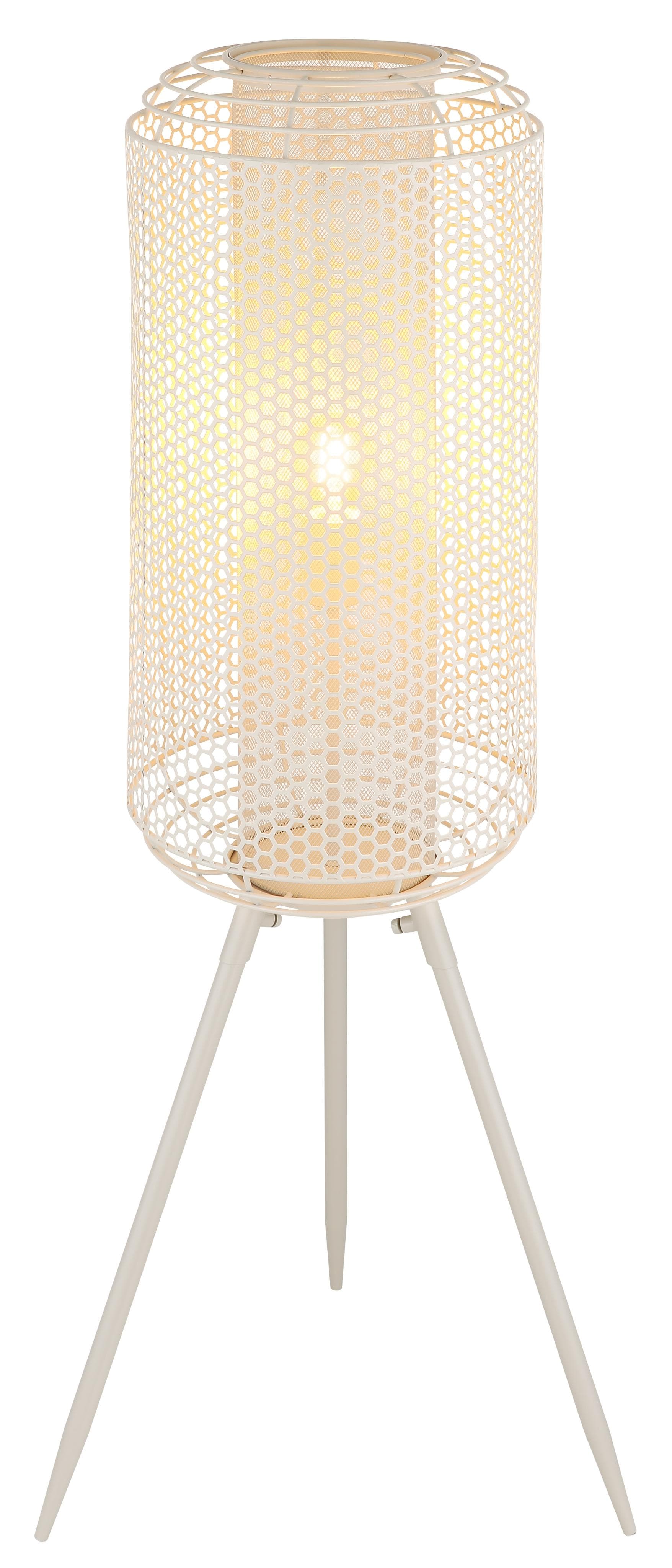 NOWA Stehlampe "DENTON" Cremefarben 1 Stk. Design Lampe Wohnzimmer Schlafzimmer