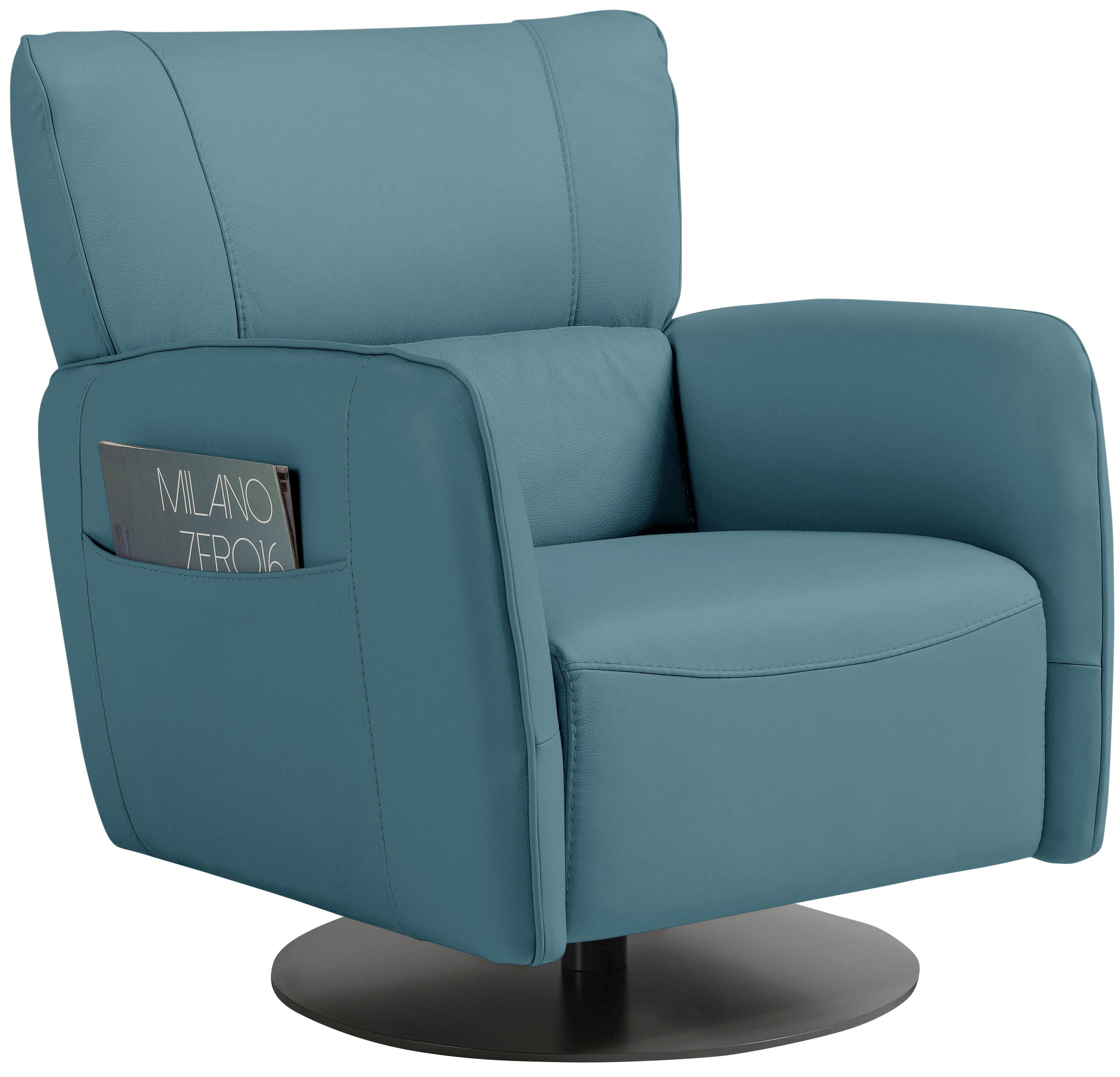 EGOITALIANO Sessel Honey Türkis mit Wipp- und Drehfunktion