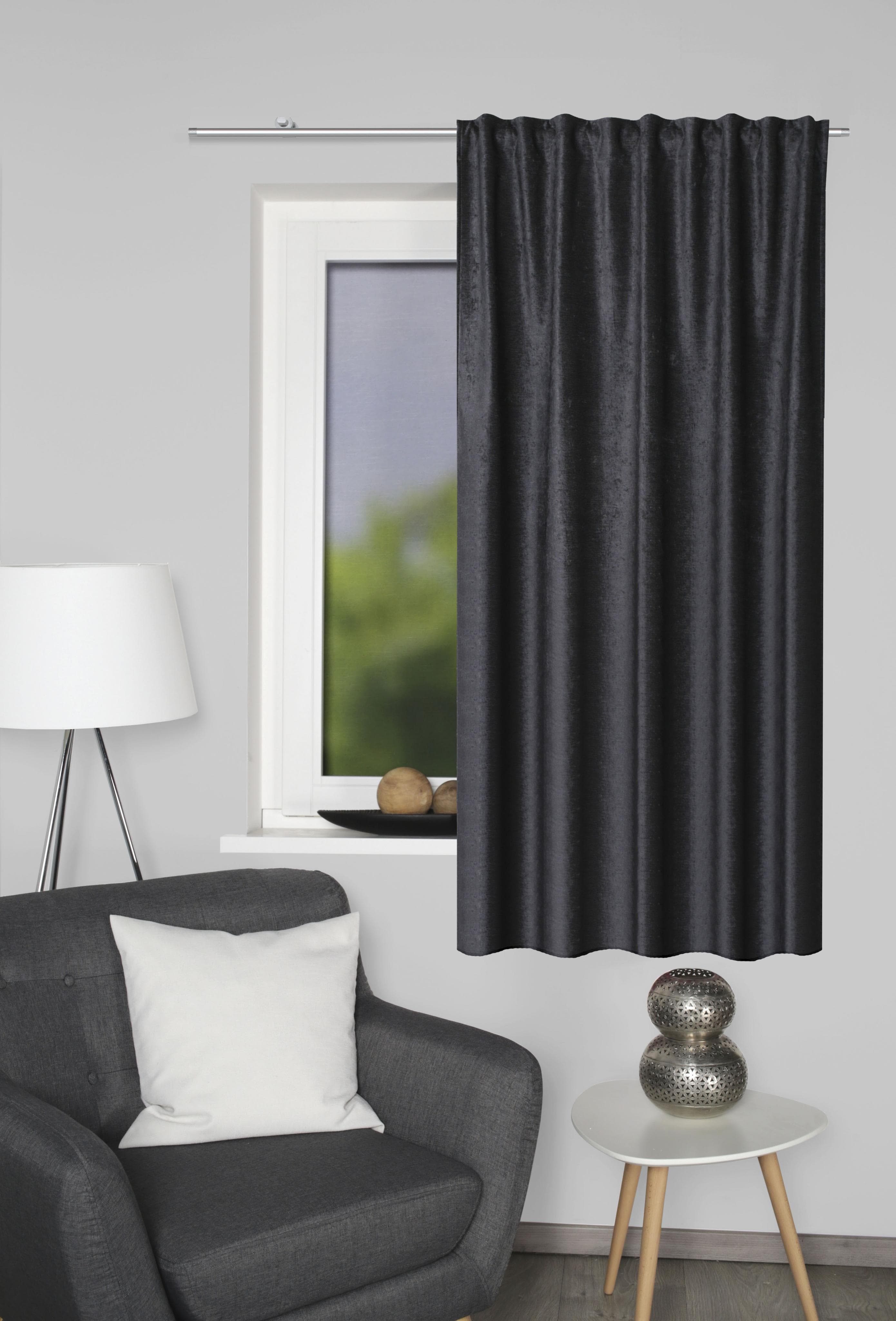 Home Wohnideen Vorhang THERMOCHENILLE Anthrazit Thermofunktion