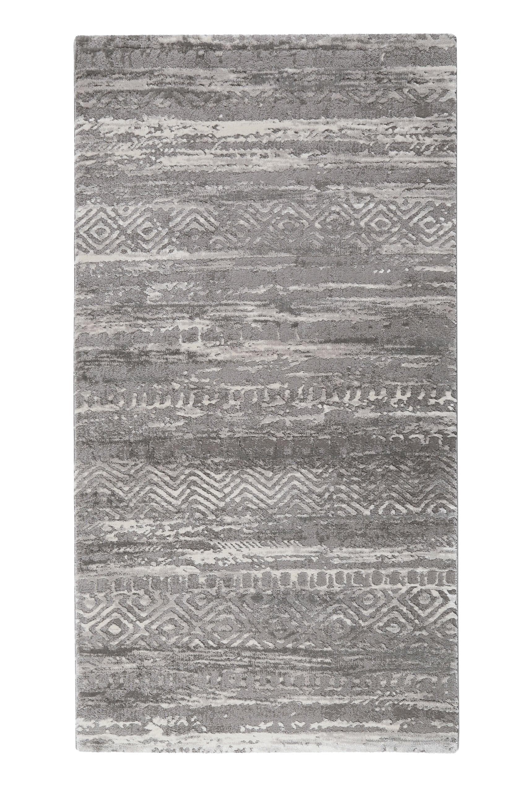 Vintage-Teppich aus Polypropylen in grau