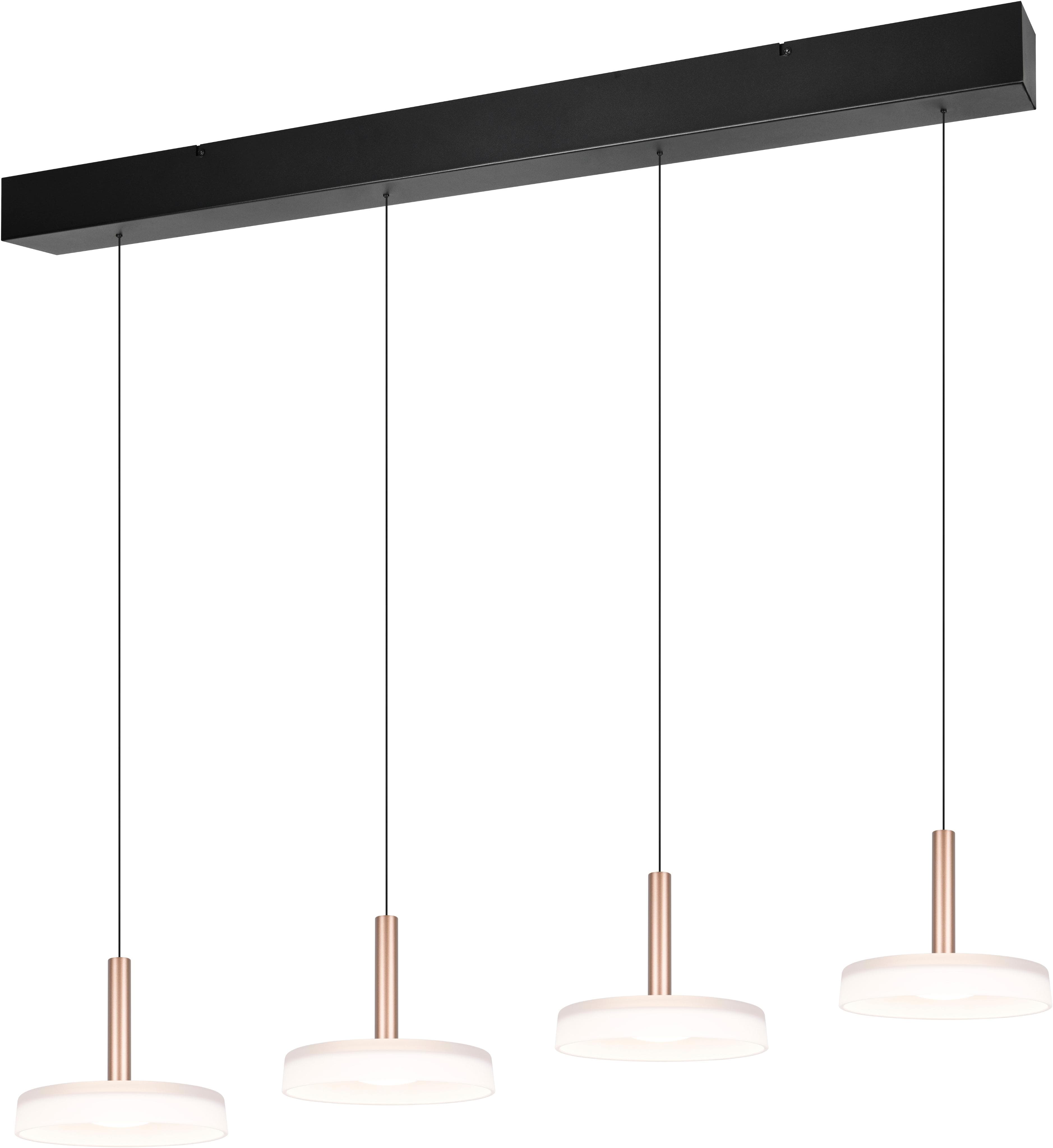 TRIO LEUCHTEN LED Pendelleuchte CELESTE Dimmbar Braun Metall Glas