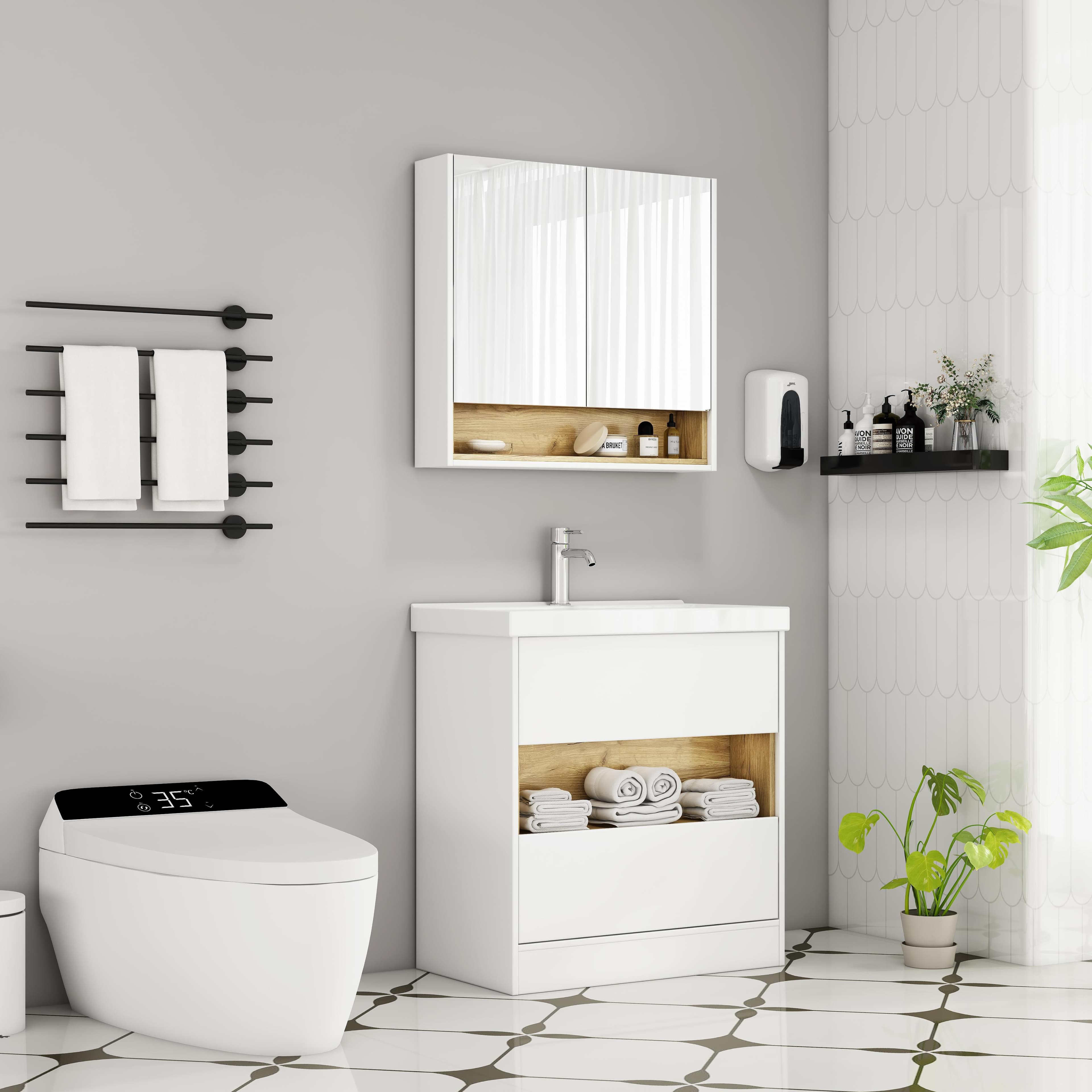 Badezimmer-Set WELLTIME Valencia MDF Kastenmöbel-Sets