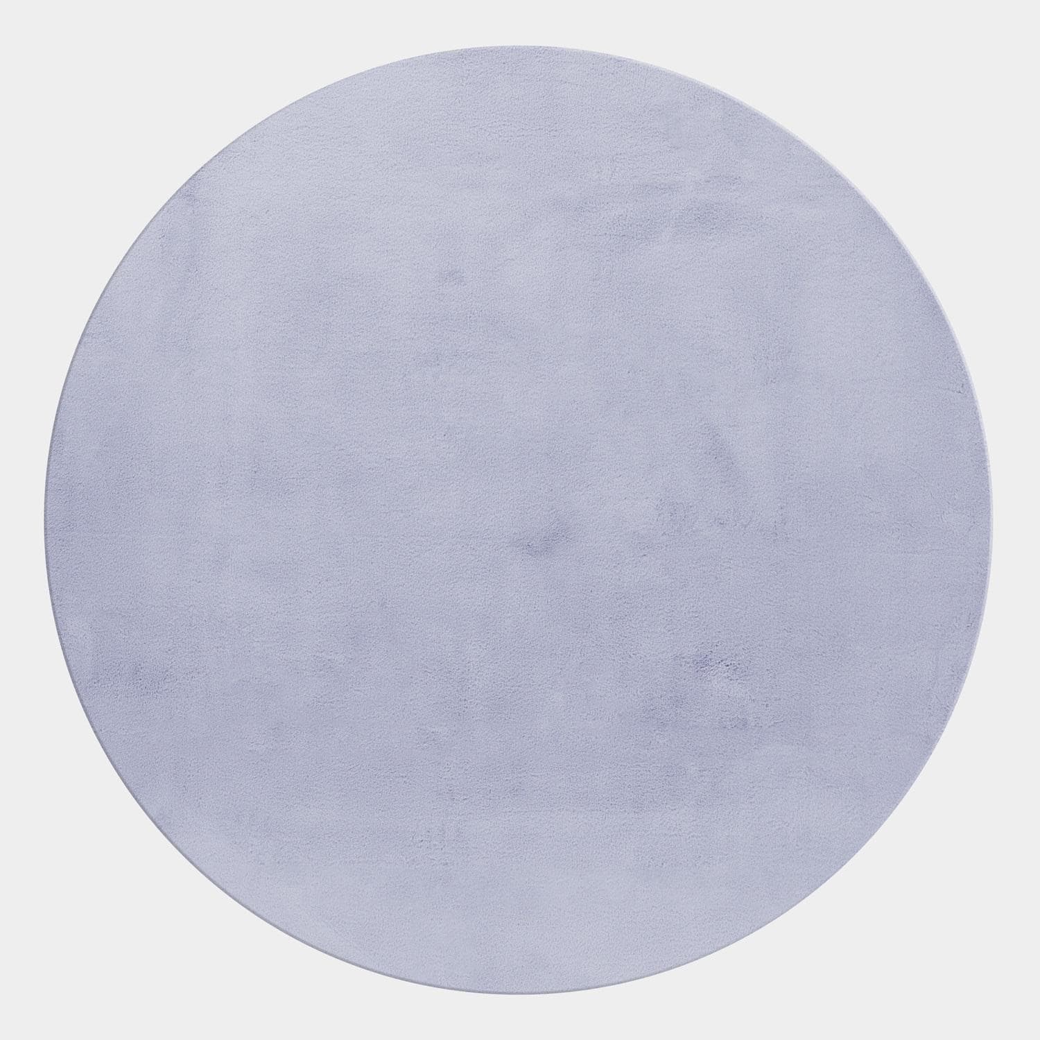 AYYILDIZ Teppiche POUFFY 5100 Hochflor-Teppich Silber Rund 160cm