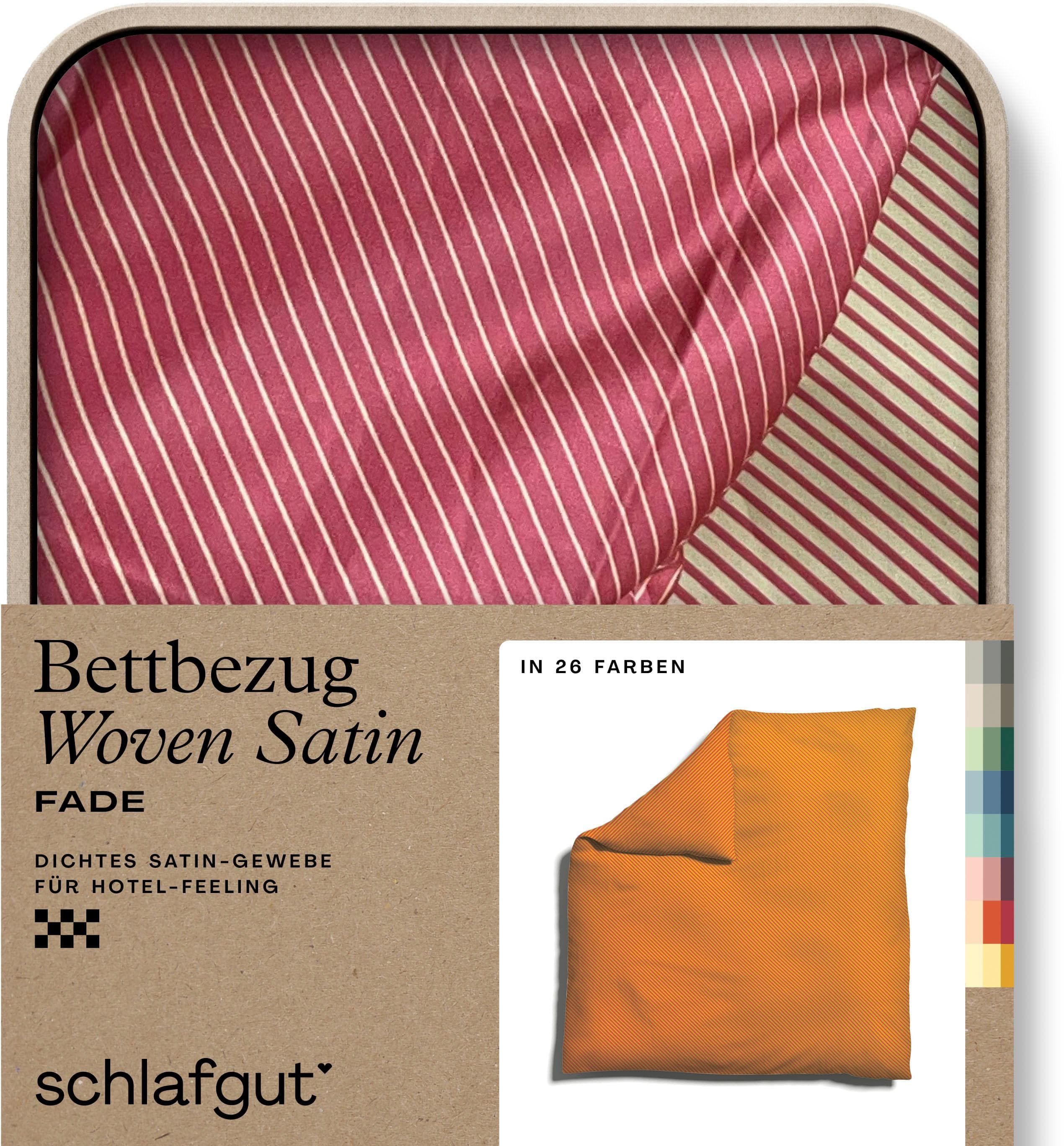 Schlafgut Woven Satin Fade Bettbezug mit Farbverlauf und Streifen
