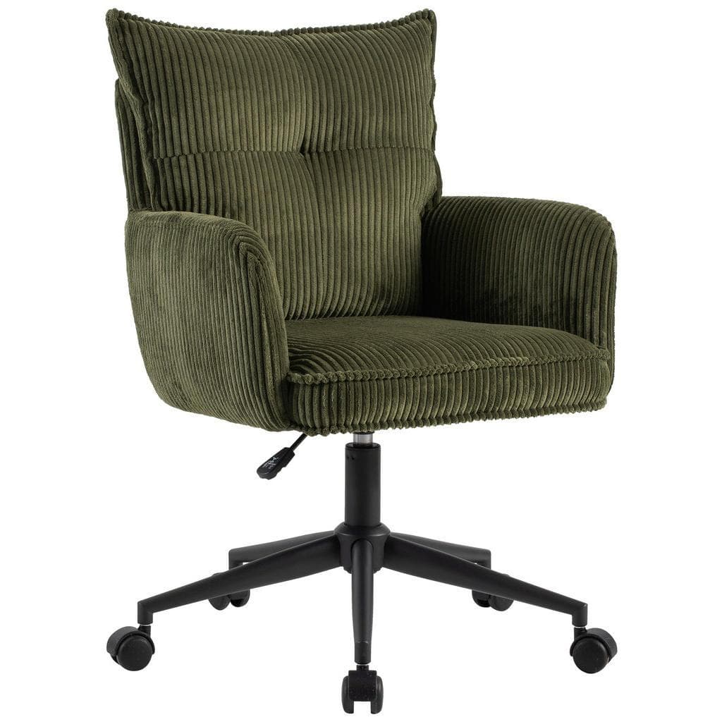 Carryhome Drehstuhl Grün Schwarz Metall Textil Drehkreuz