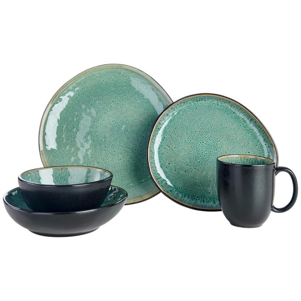 Novel Kombiservice Søren Green 10-teilig Grün Keramik