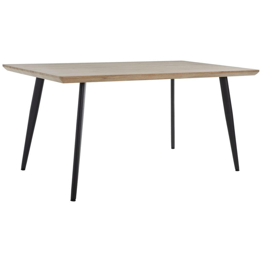 Mid.you Esstisch Eichefarben Schwarz Metall Holzwerkstoff