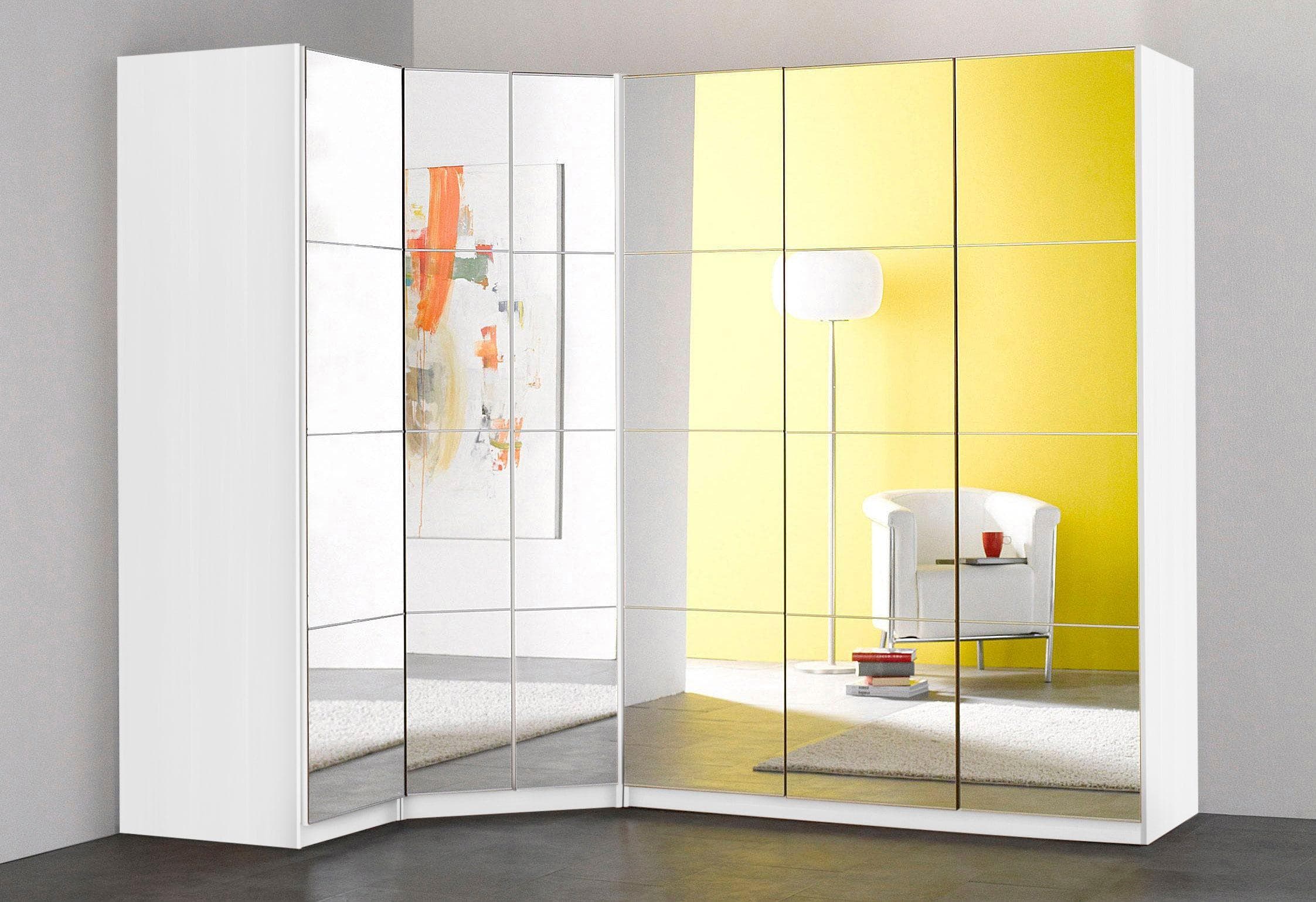 Eckkleiderschrank - Erweiterbar, 3 Farben & Spiegel