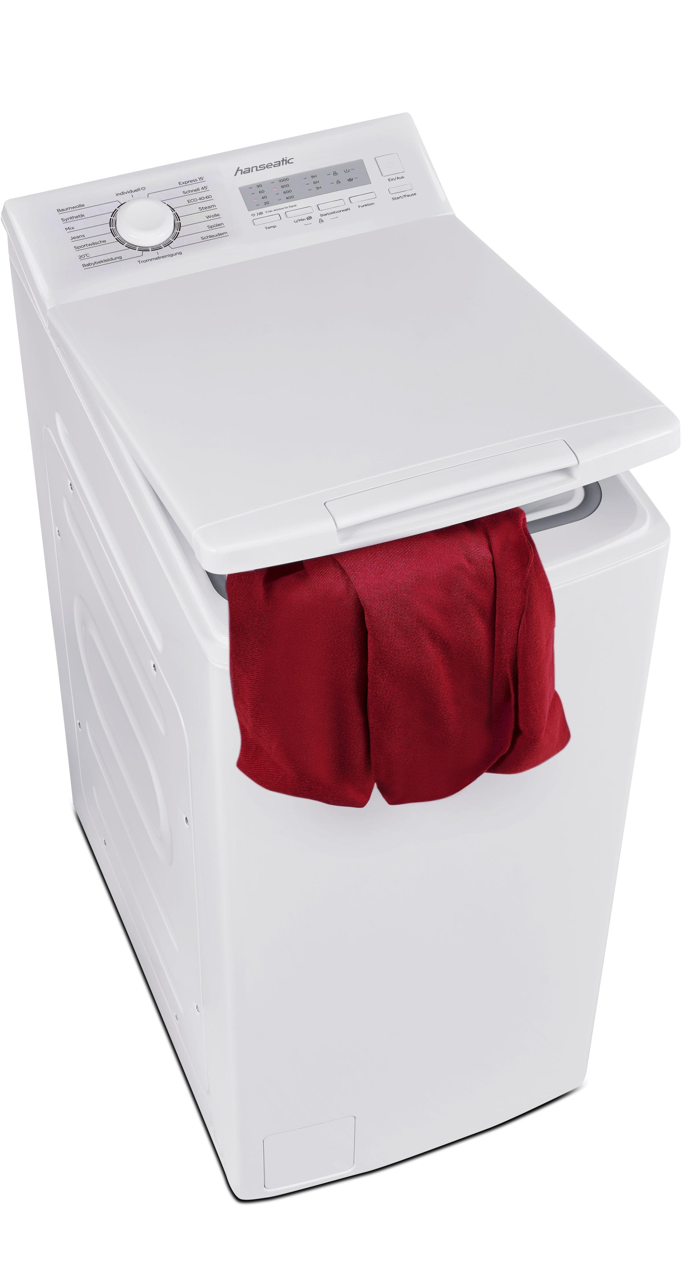 HANSEATIC Waschmaschine Toplader 6 kg Energieeffizienz C