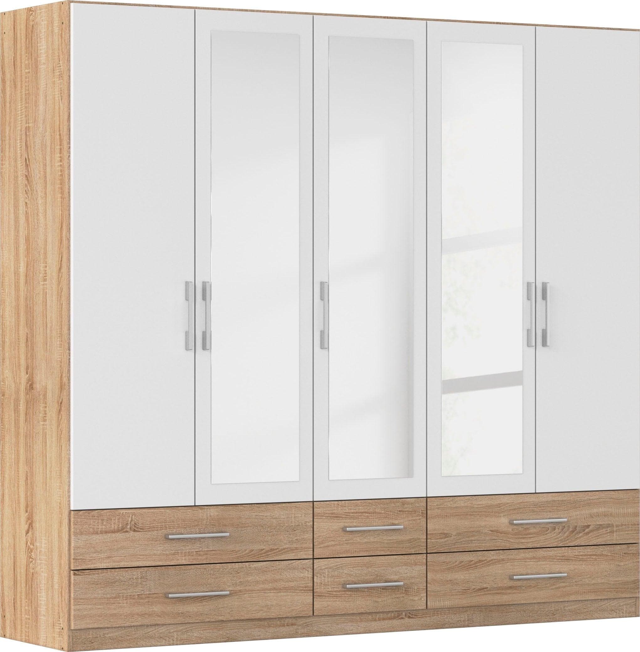 Rauch Kleiderschrank Hersbruck mit Spiegeltüren und 6 Schubladen