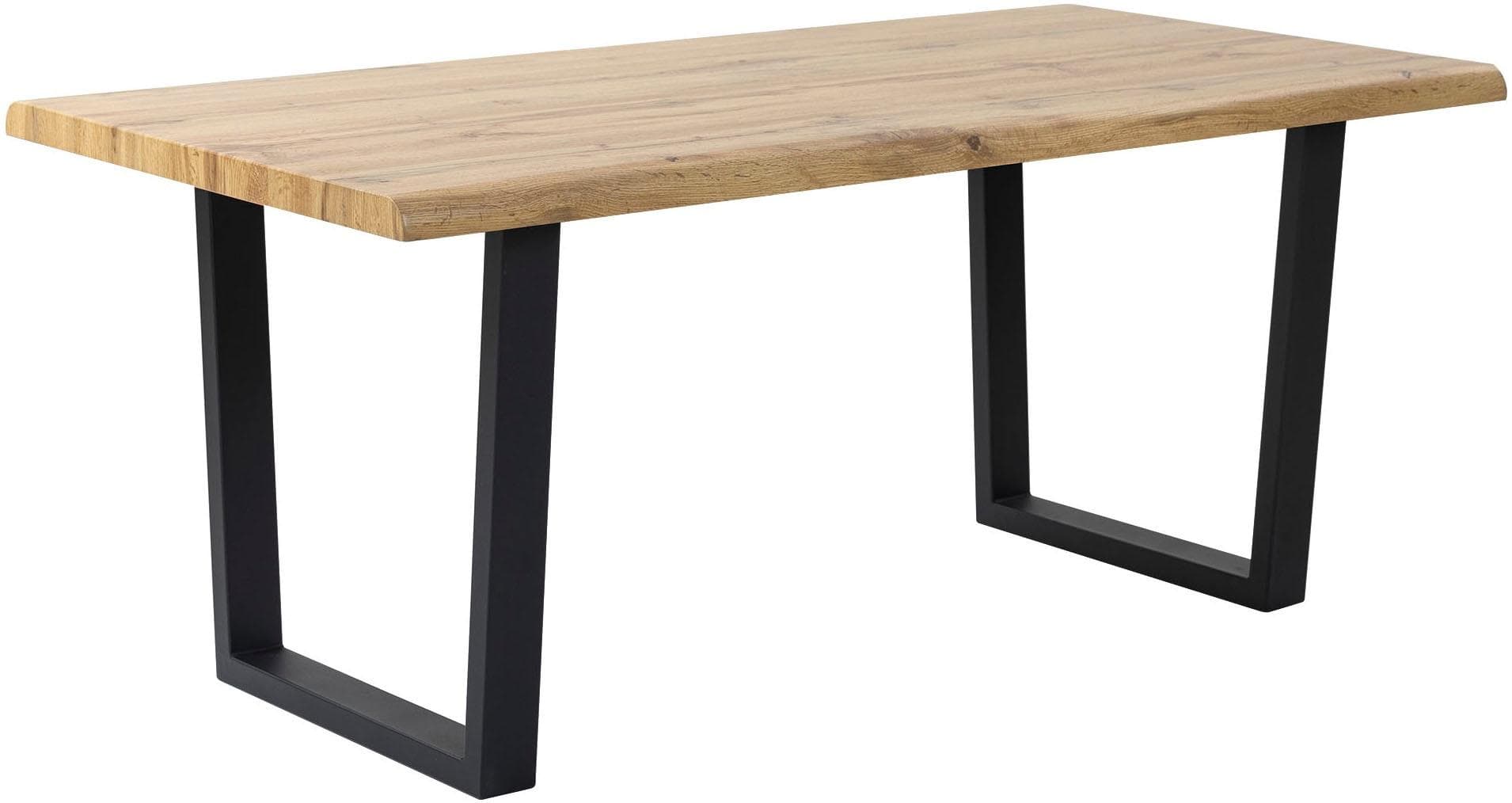 Baumkantentisch DUO COLLECTION Tisch Thea Wildeiche-Nachbildung Naturbraun