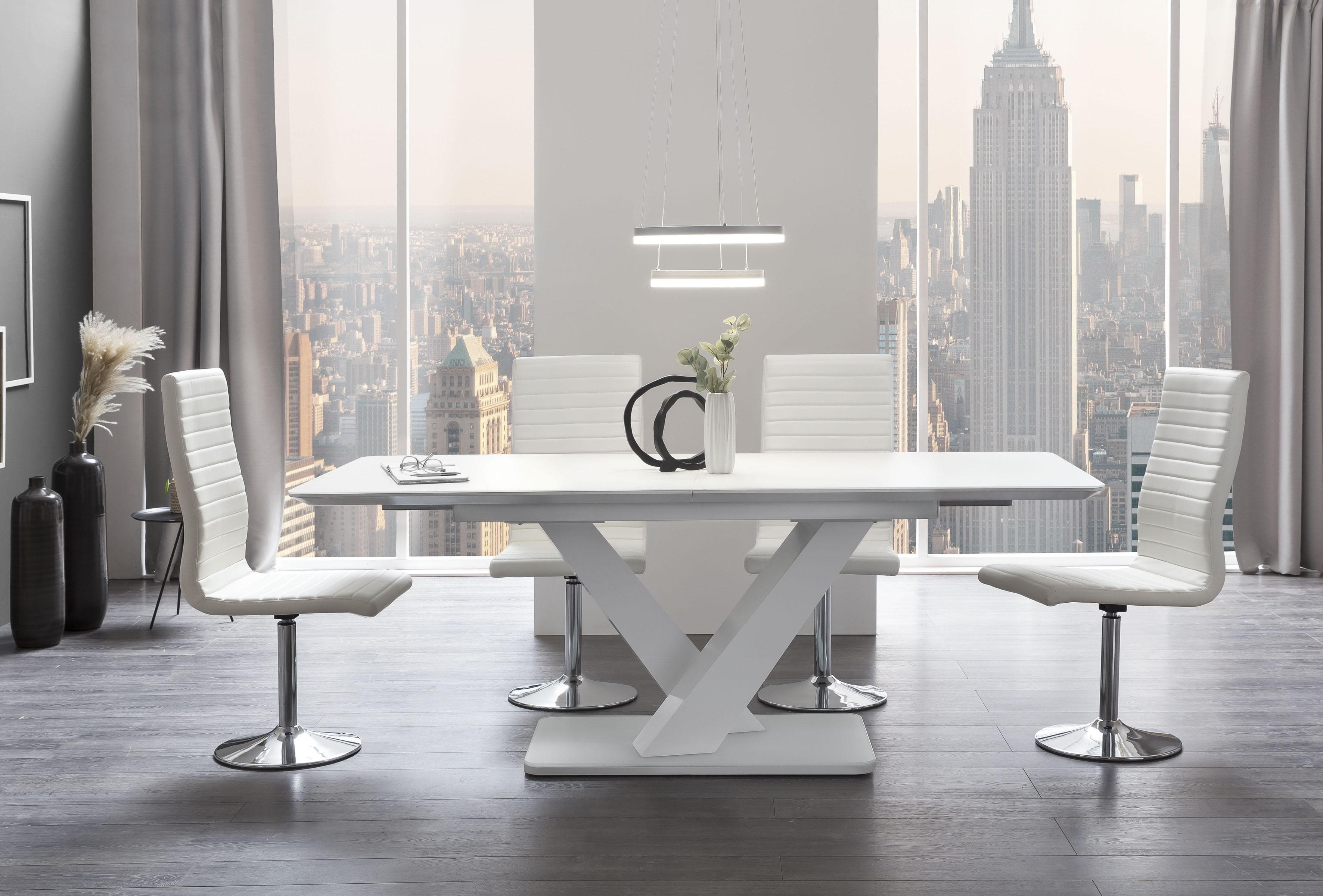 Esstisch SALESFEVER Design Tisch für stilvolles Ambiente Weiß